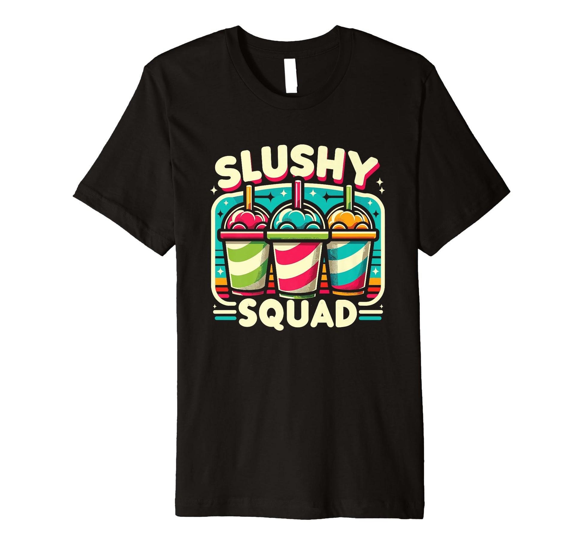 Slushy Squad Rainbow Line Up T-Shirt - Minimalist Print Unisex - T-Shirt, Sweatshirt, Hoodie