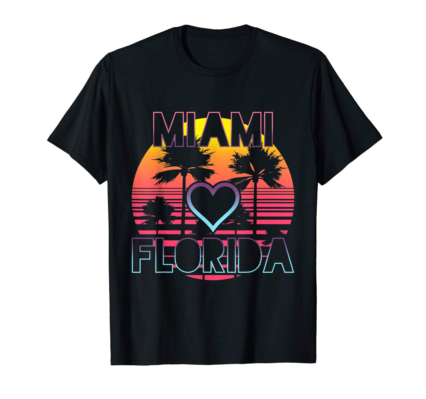 Miami Florida Beach Vaporwave T-Shirt - Casual Everyday Wear Unisex - T-Shirt, Sweatshirt, Hoodie