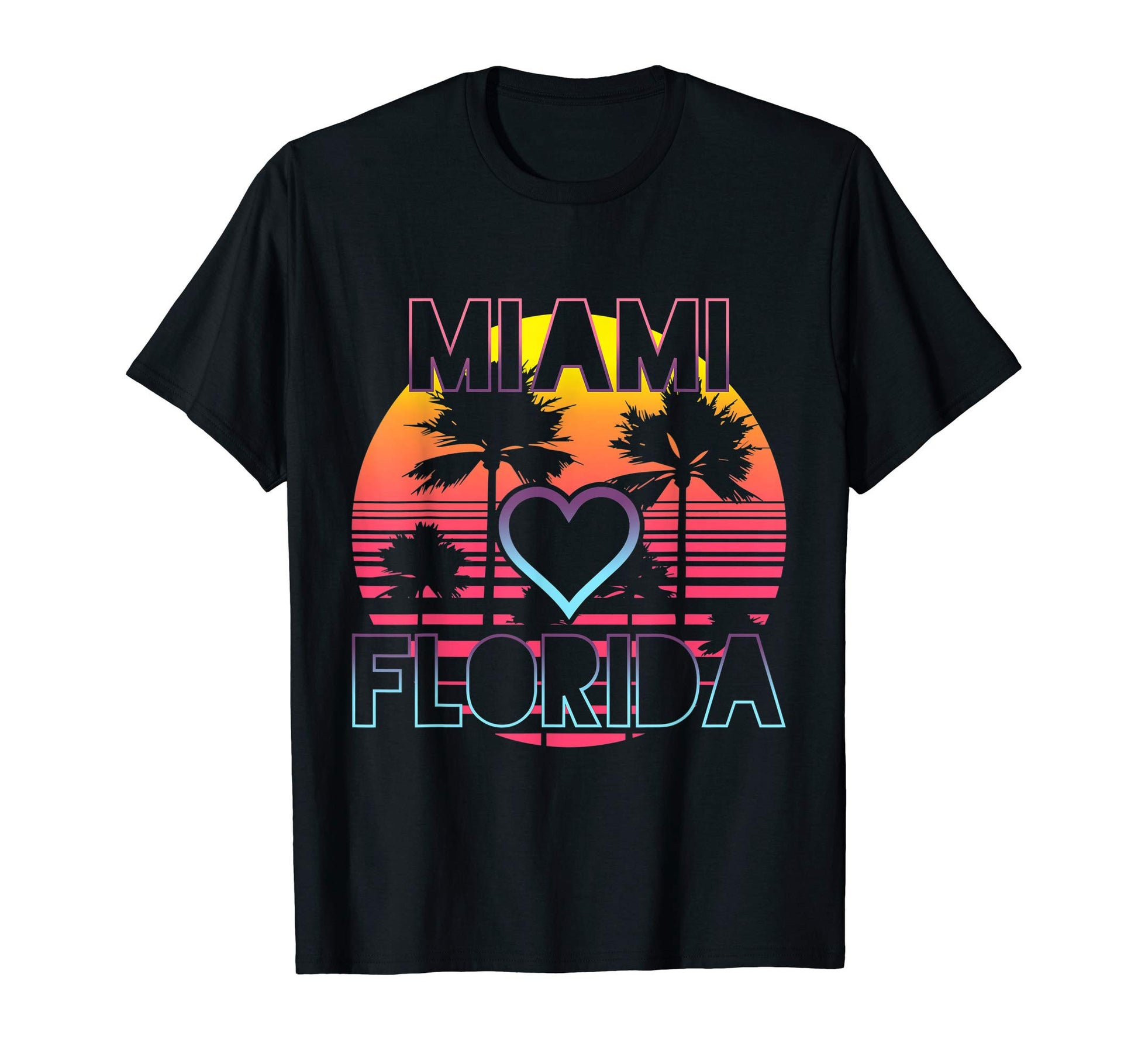 Miami Florida Beach Vaporwave T-Shirt - Casual Everyday Wear Unisex - T-Shirt, Sweatshirt, Hoodie