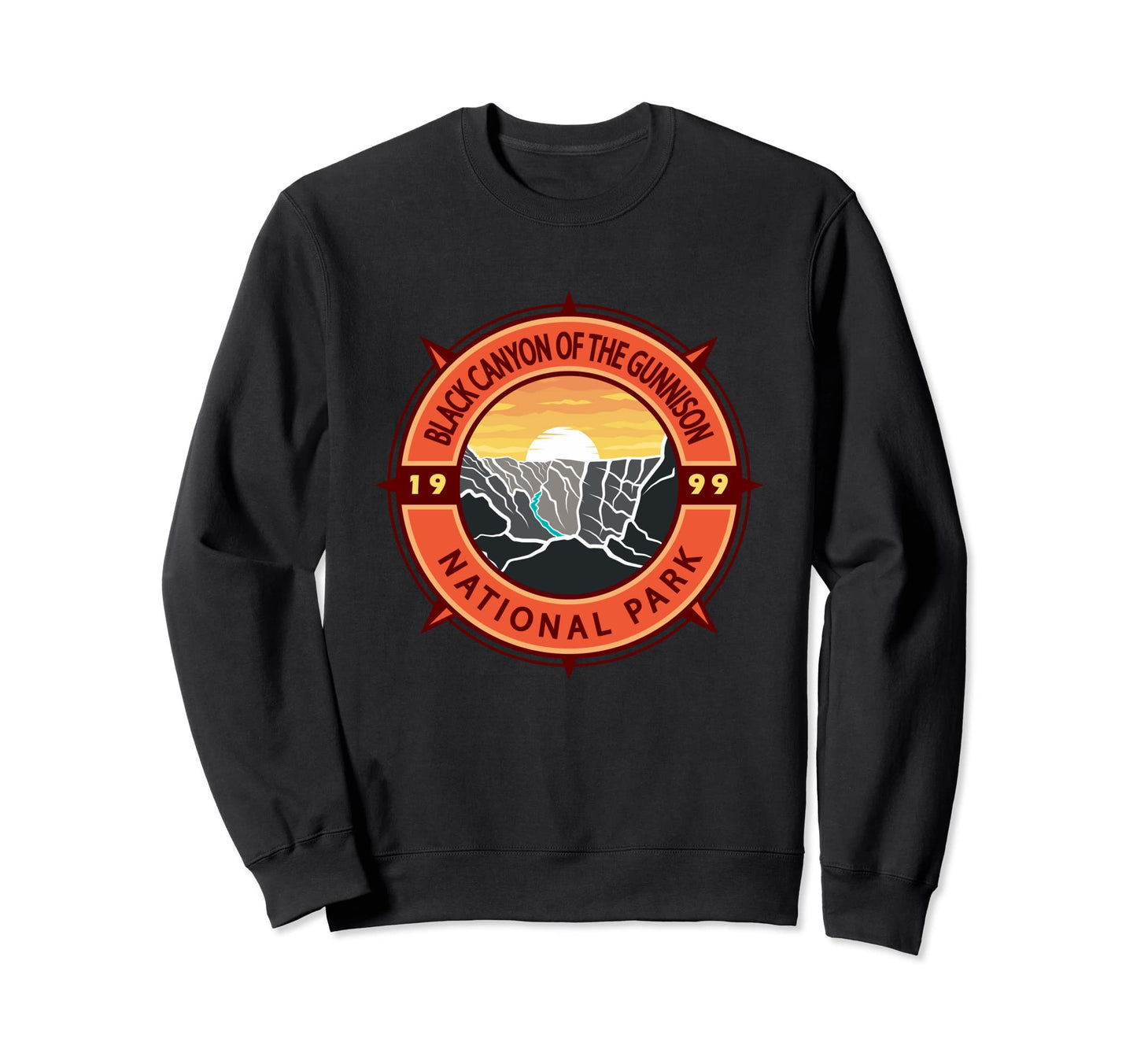 Black Canyon Gunnison National Sweatshirt - Fun Novelty Design for Adults - T-Shirt, Sweatshirt, Hoodie