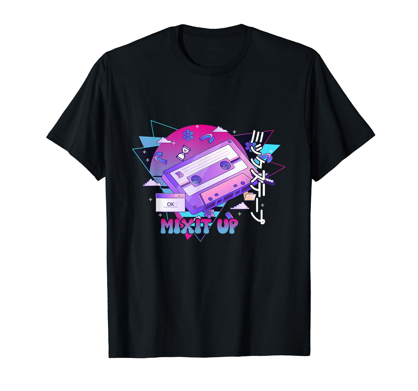 Mix Tape 80S 90S Vaporwave Aesthetic T-Shirt - Fun Novelty Design Unisex - T-Shirt, Sweatshirt, Hoodie