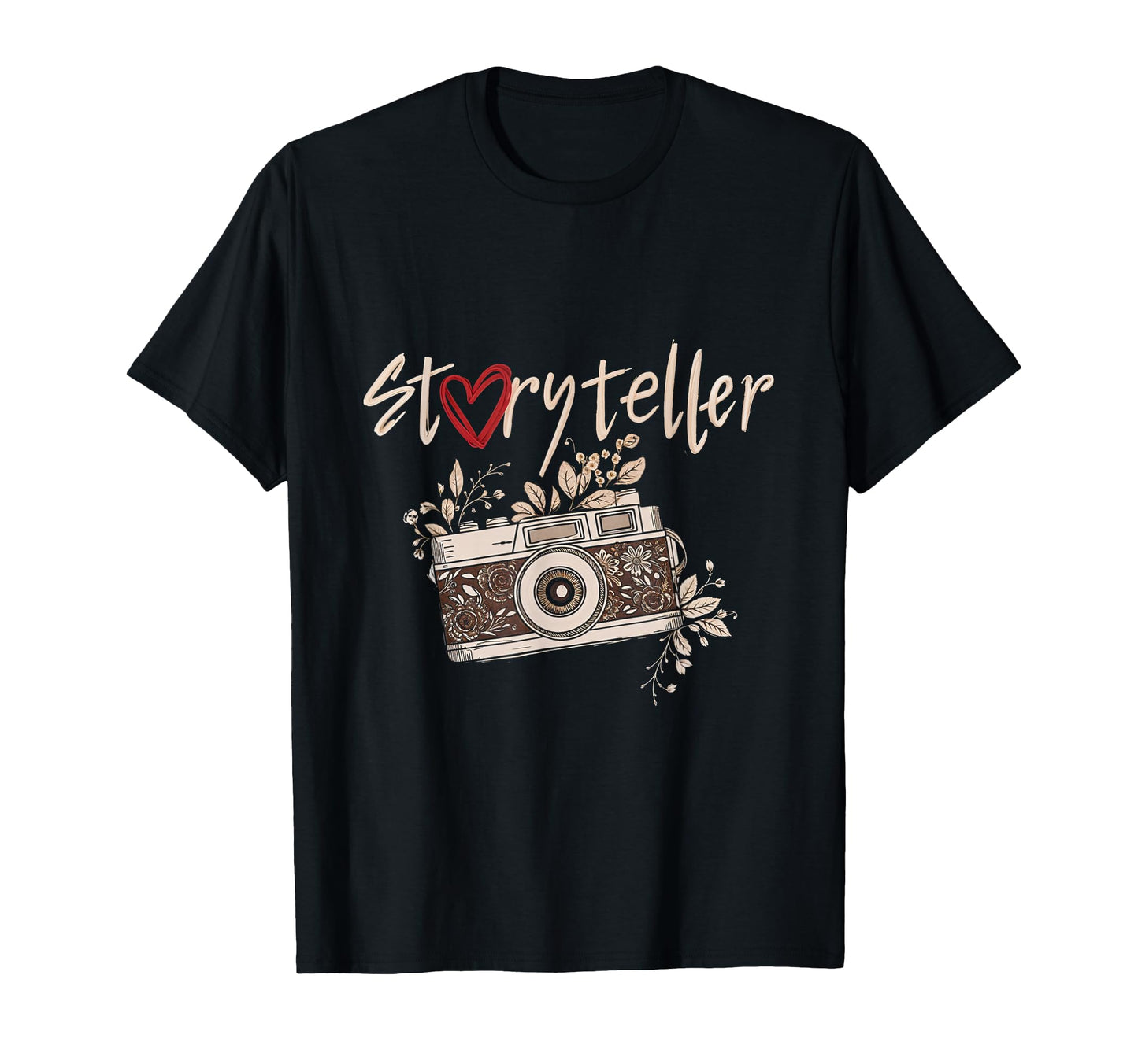 Storyteller Camera Photography Floral T-Shirt - Novelty Apparel Men Women - T-Shirt, Sweatshirt, Hoodie