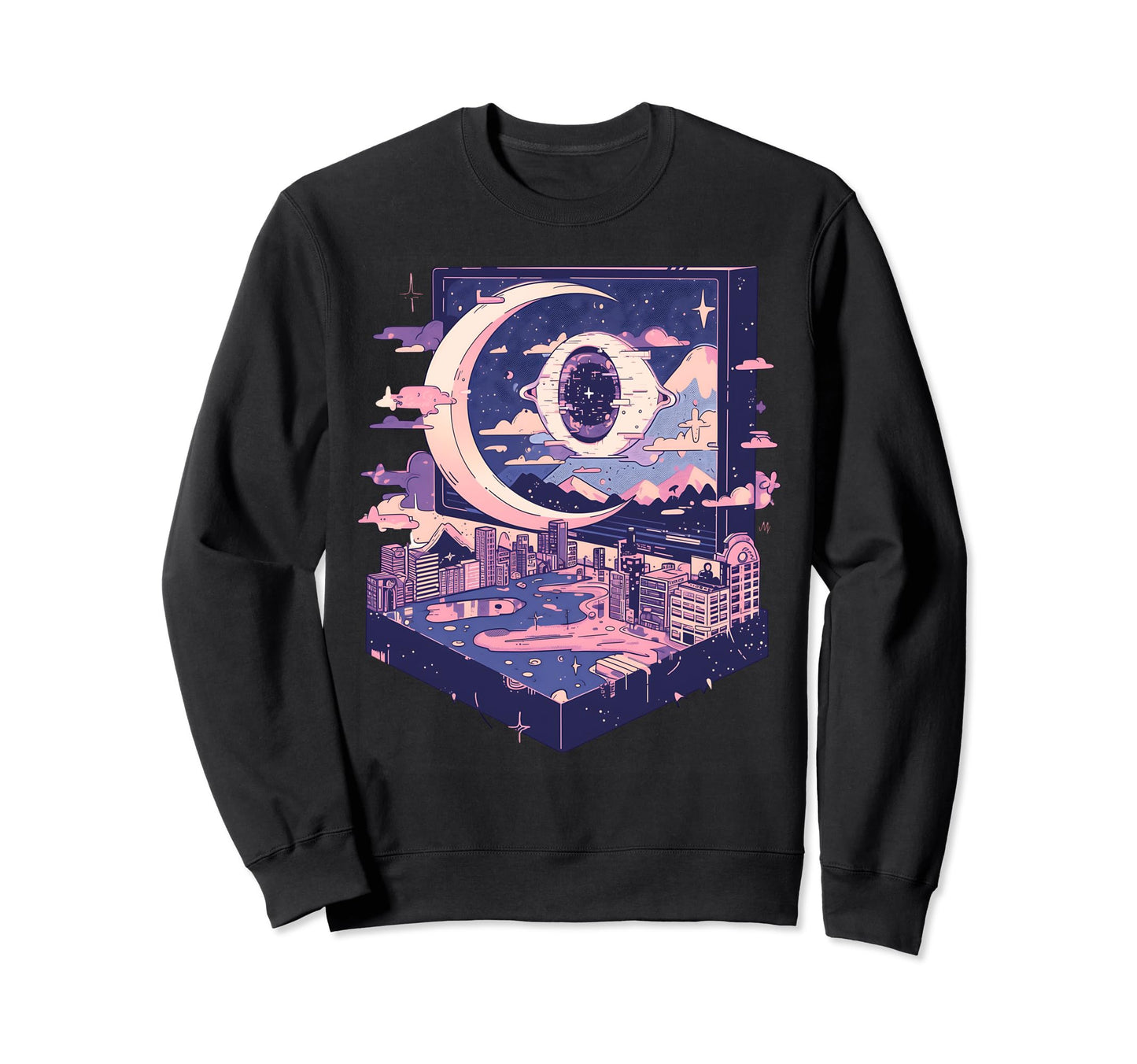 80S Citypop Aesthetic Pastel Sweatshirt - Aesthetic Graphic Men Women - T-Shirt, Sweatshirt, Hoodie