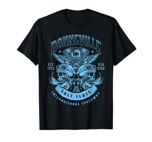 Bonneville Salt Flats Motorcycle T-Shirt - Unique Graphic for Adults - T-Shirt, Sweatshirt, Hoodie