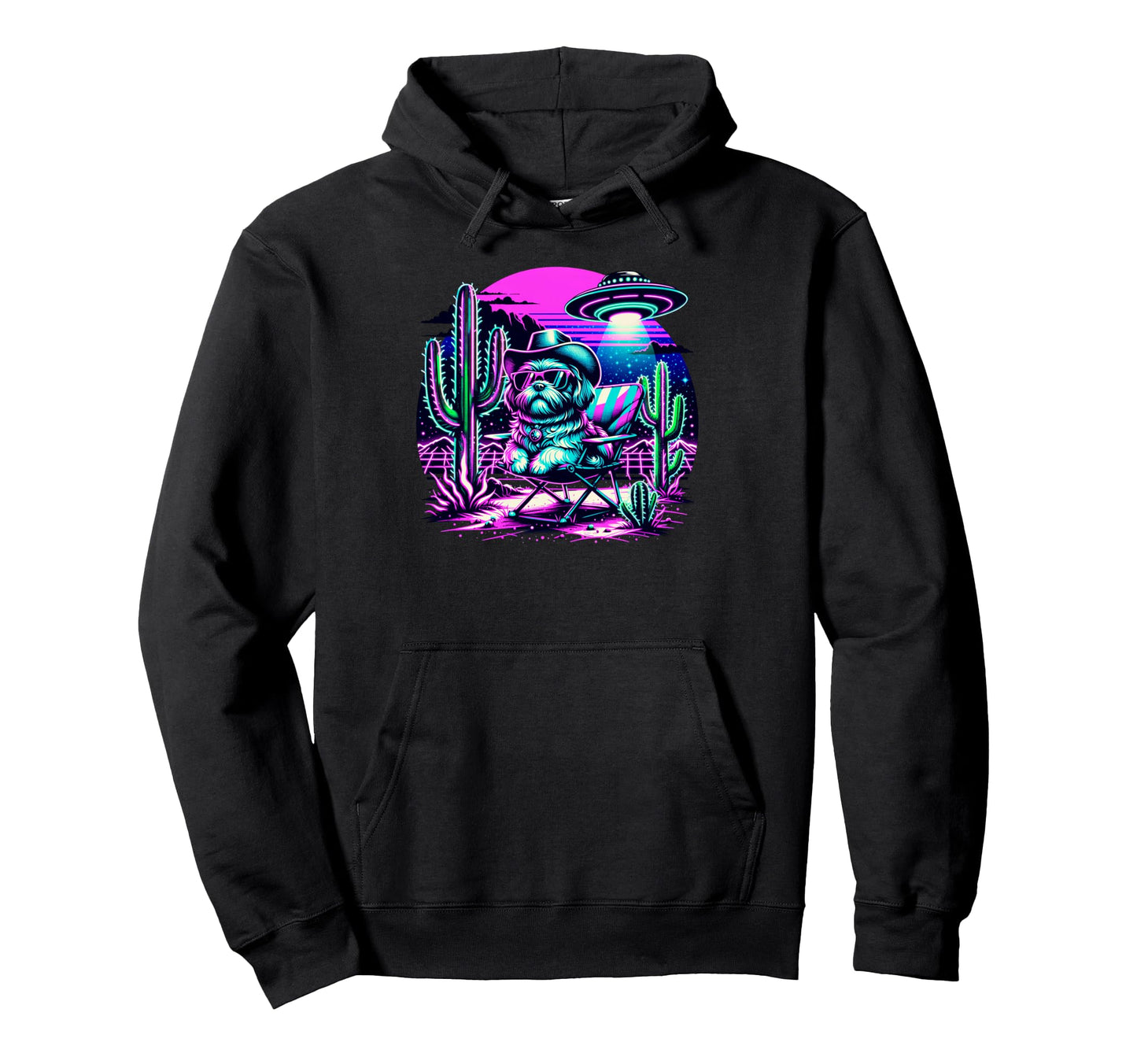 Shih Tzu Cowboys Ufo Western Hoodie - Trendy Graphic Men Women - T-Shirt, Sweatshirt, Hoodie