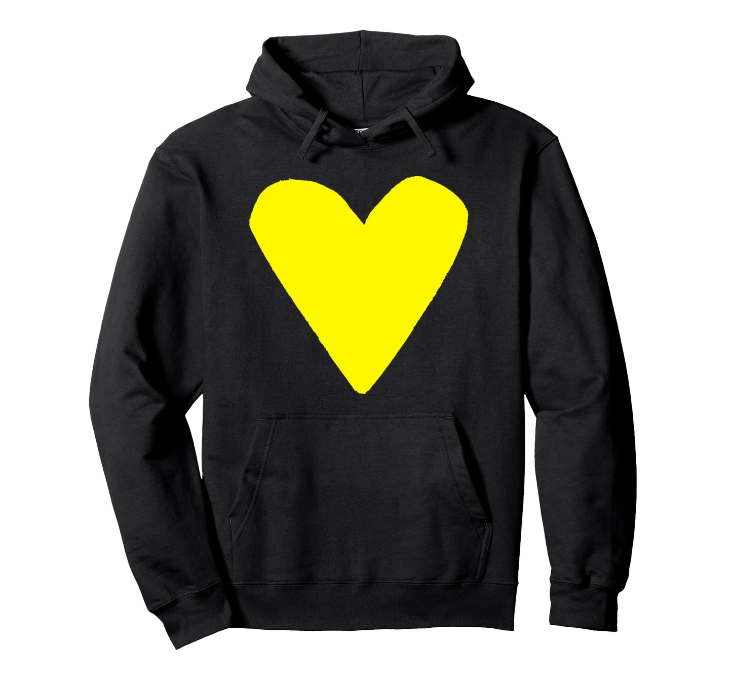 Yellow Heart Shape Symbol Love Hoodie - Fun Novelty Design Men Women - T-Shirt, Sweatshirt, Hoodie