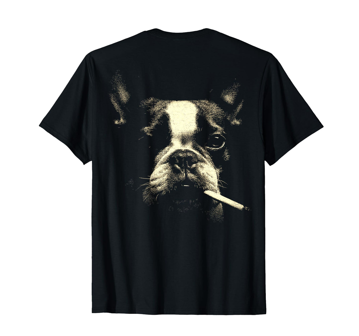 French Bulldog Smoking Cigarette Grunge 90 T-Shirt - Unique Graphic Unisex - T-Shirt, Sweatshirt, Hoodie