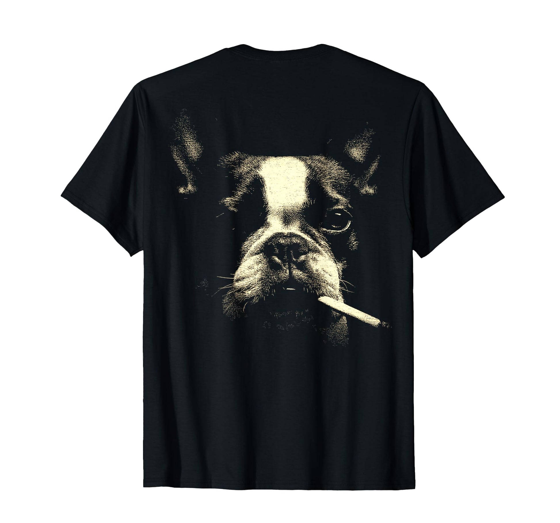 French Bulldog Smoking Cigarette Grunge 90 T-Shirt - Unique Graphic Unisex - T-Shirt, Sweatshirt, Hoodie