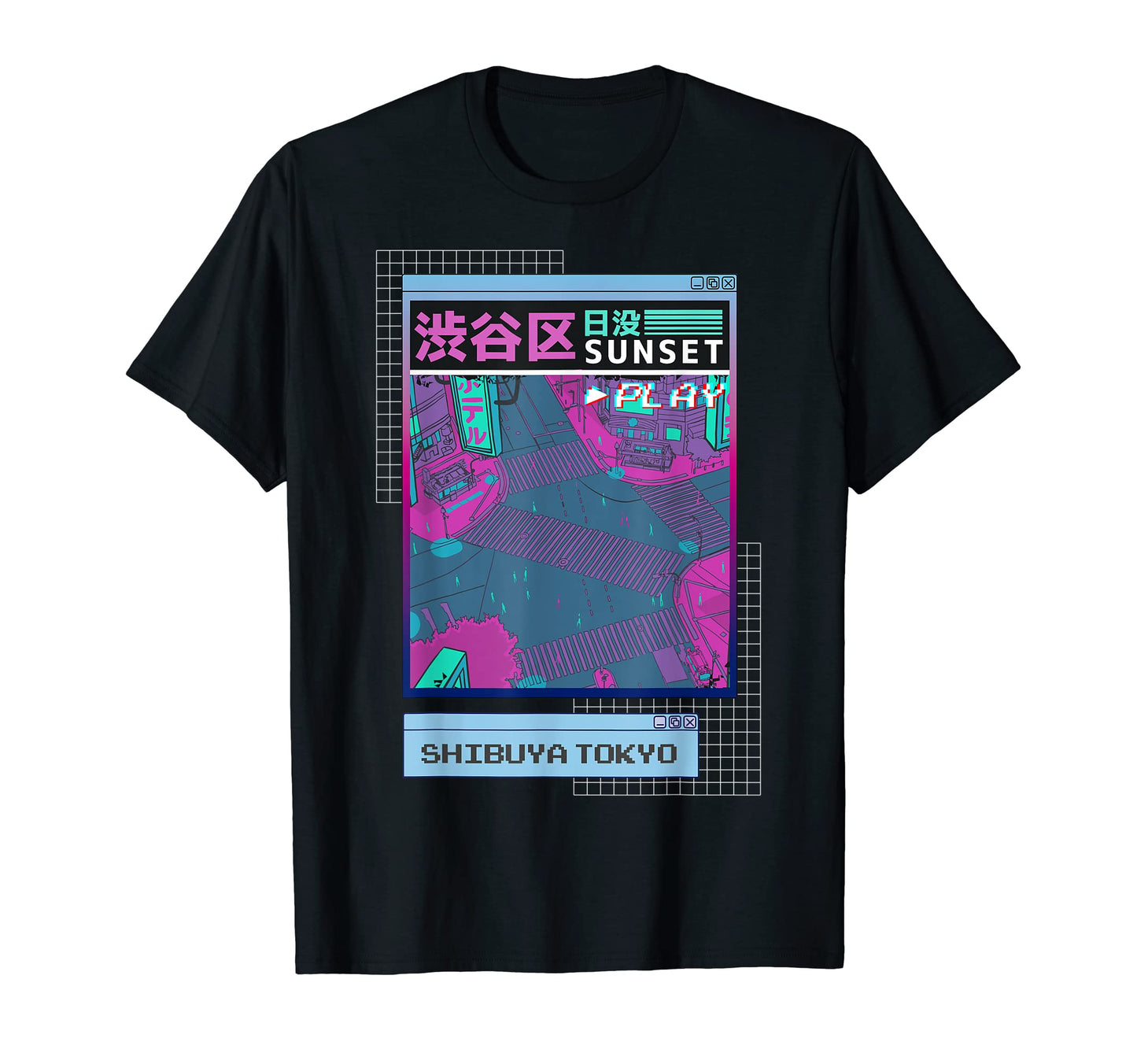 Shibuya Crossing Tokyo Japan T-Shirt - Custom Art Print Men Women - T-Shirt, Sweatshirt, Hoodie