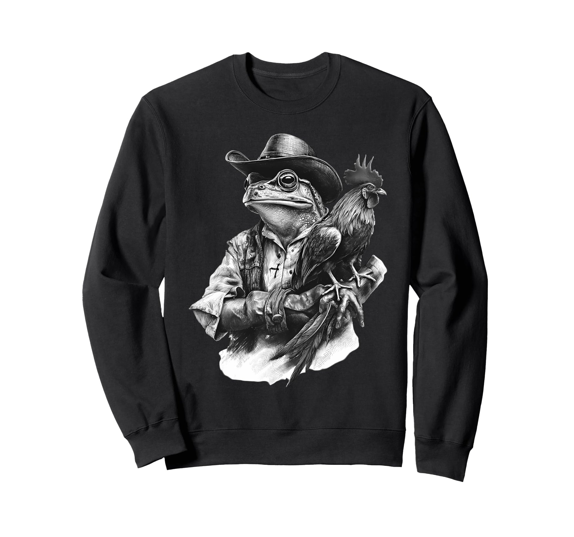 Frog Cowboy Toad Rodeo Cowgirl Sweatshirt - Novelty Apparel for Adults - T-Shirt, Sweatshirt, Hoodie