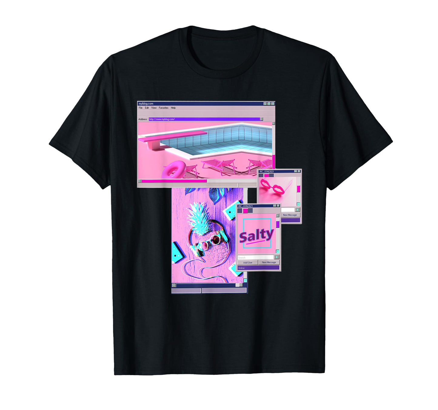Aesthetic Vaporwave Dreaming Vacation T-Shirt - Novelty Apparel for Adults - T-Shirt, Sweatshirt, Hoodie