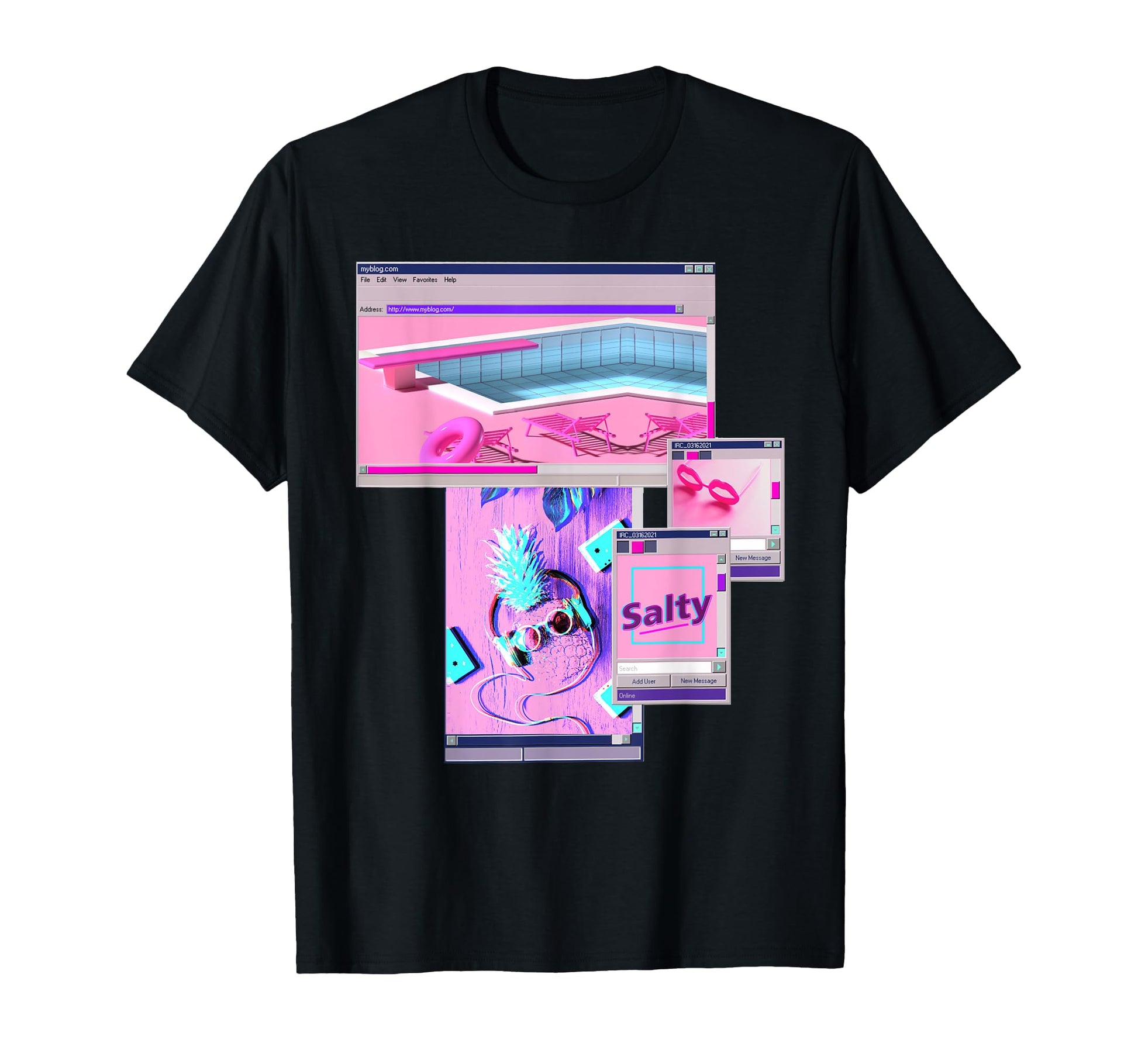 Aesthetic Vaporwave Dreaming Vacation T-Shirt - Novelty Apparel for Adults - T-Shirt, Sweatshirt, Hoodie