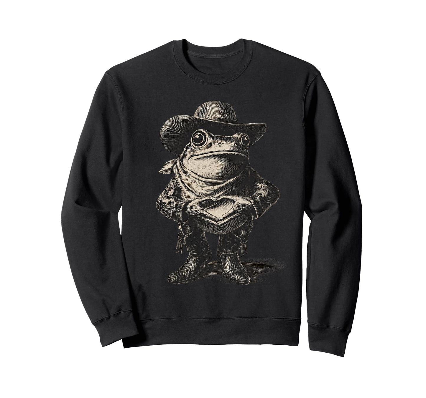 Frog Cowboy Rodeo Cowgirl Toad Sweatshirt - Streetwear Style for Adults - T-Shirt, Sweatshirt, Hoodie