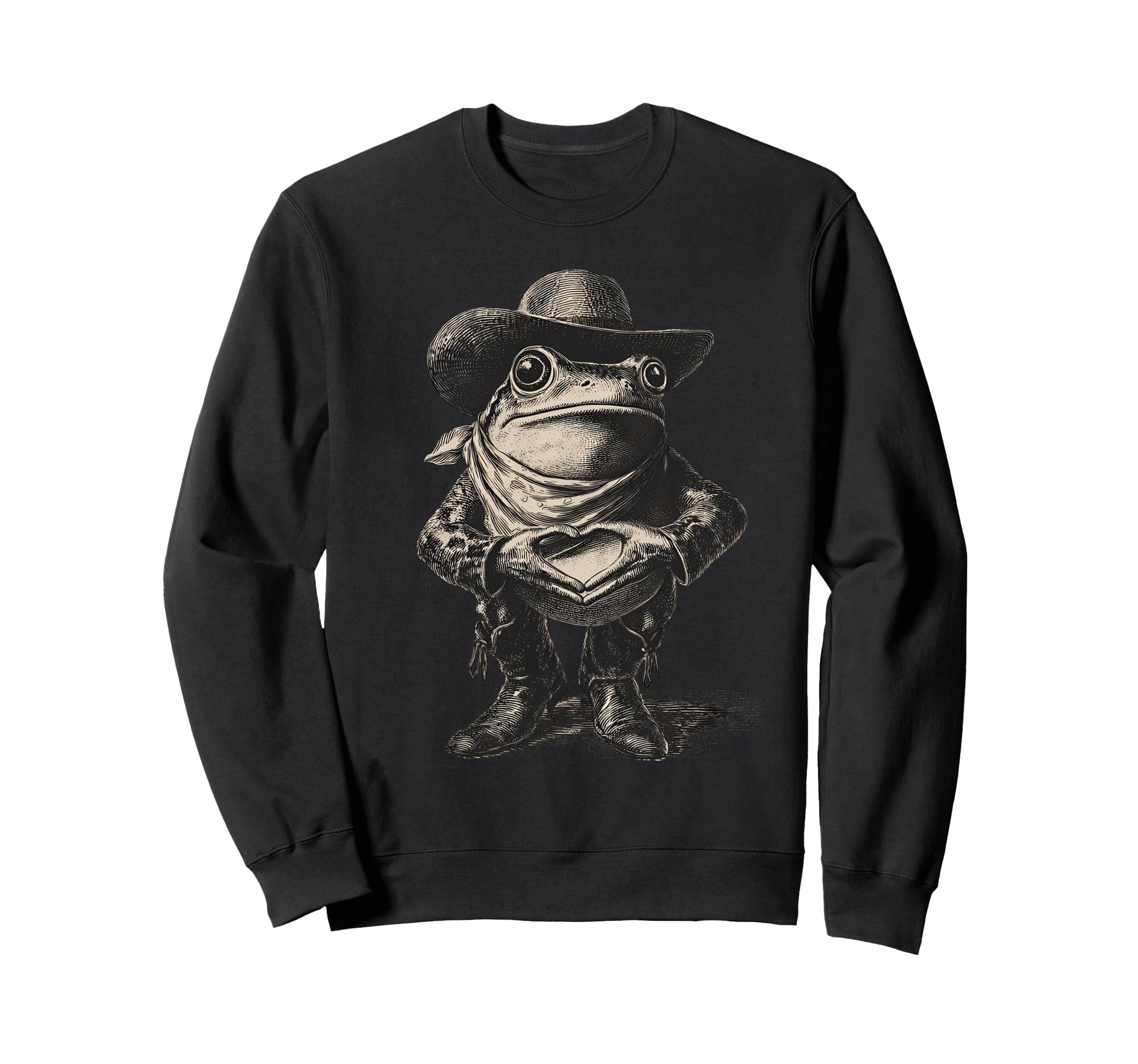 Frog Cowboy Rodeo Cowgirl Toad Sweatshirt - Streetwear Style for Adults - T-Shirt, Sweatshirt, Hoodie