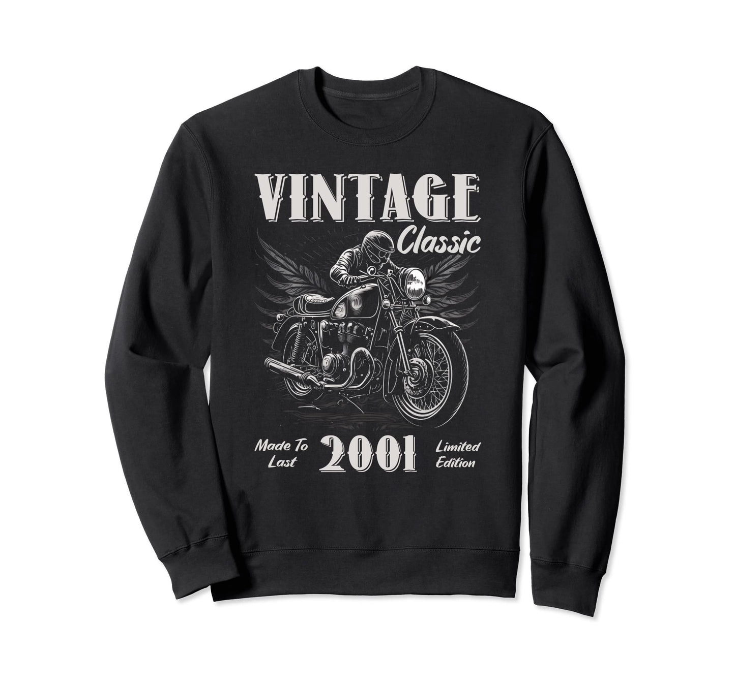 2001 Birthday Motorcycle Sweatshirt - Custom Art Print for Adults - T-Shirt, Sweatshirt, Hoodie
