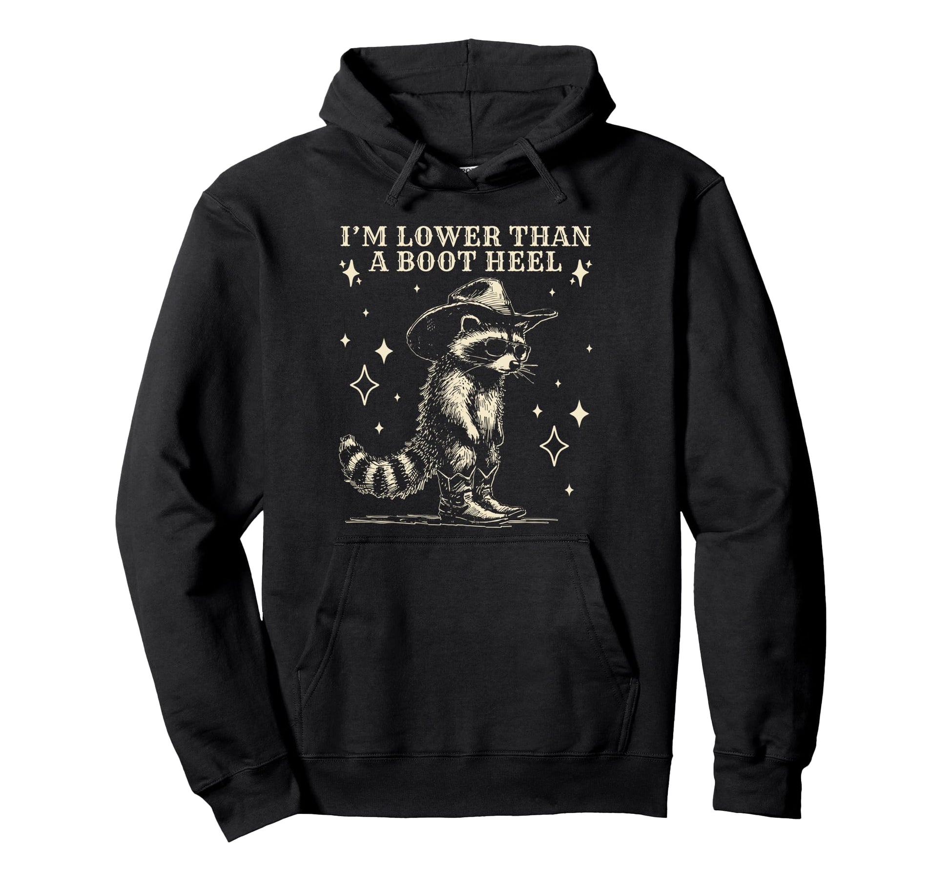 Raccoon Cowboy Raccoon Cowboy Sad Raccoon Hoodie - Unique Graphic Unisex - T-Shirt, Sweatshirt, Hoodie