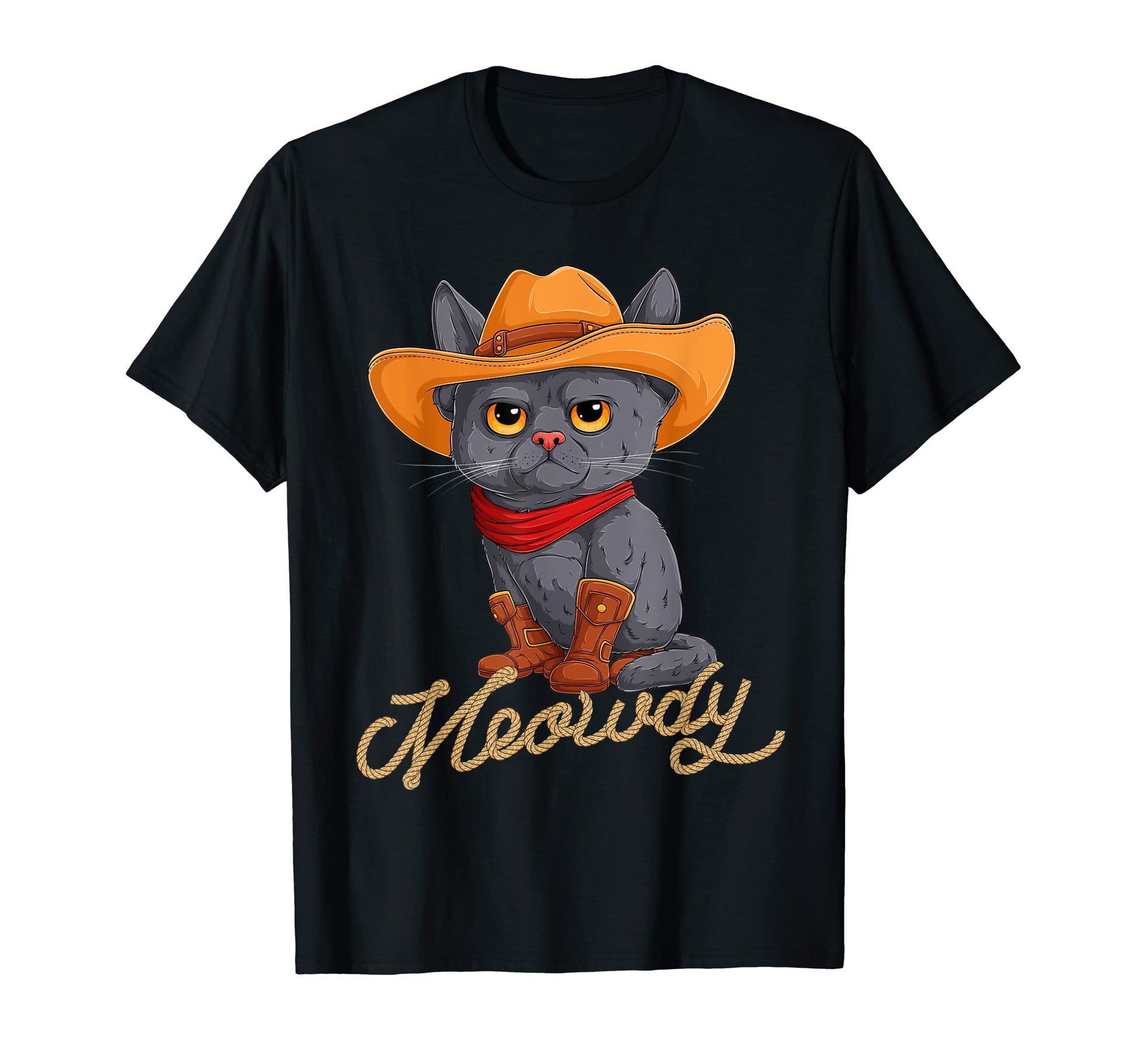 Meowdy Funny Country Texas Cat T-Shirt - Casual Everyday Wear Unisex - T-Shirt, Sweatshirt, Hoodie