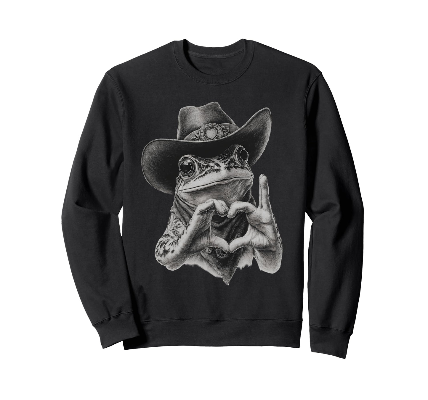 Frog Cowboy Toad Rodeo Cowgirl Sweatshirt - Aesthetic Graphic for Adults - T-Shirt, Sweatshirt, Hoodie