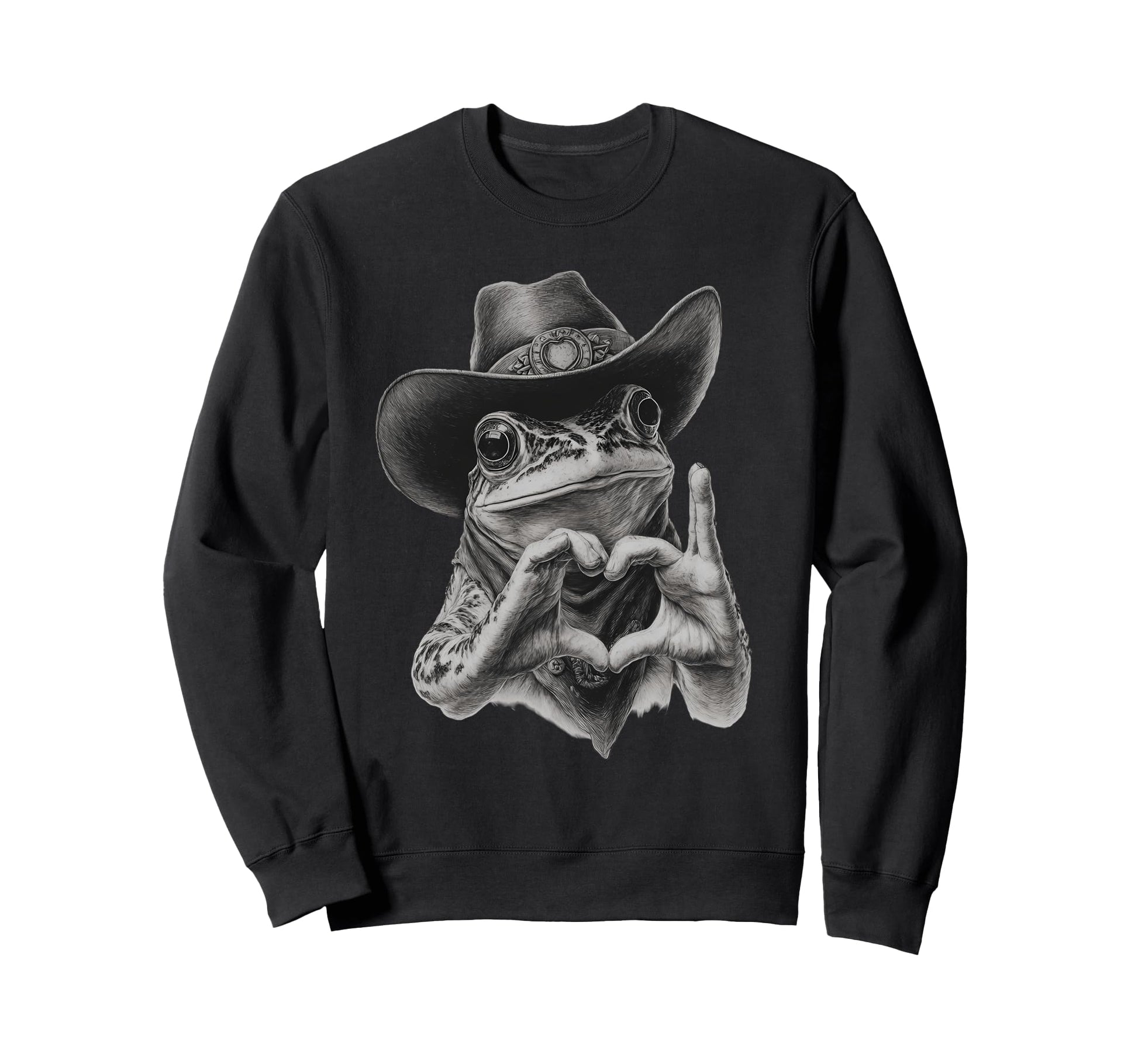 Frog Cowboy Toad Rodeo Cowgirl Sweatshirt - Aesthetic Graphic for Adults - T-Shirt, Sweatshirt, Hoodie