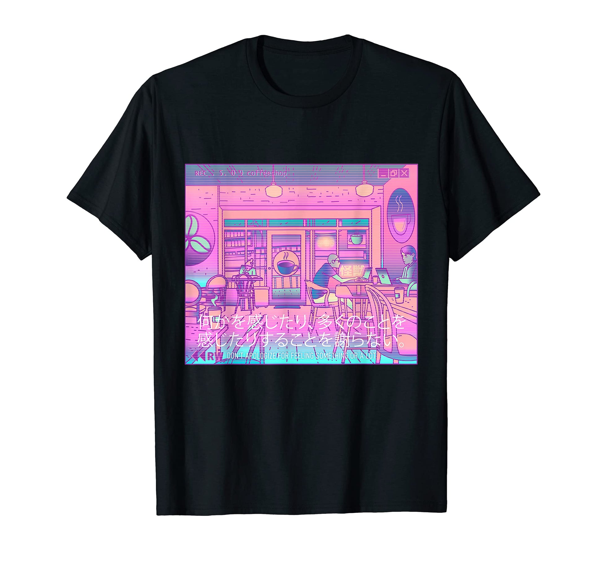 Trippy Vaporwave Aesthetic Colors T-Shirt - Casual Everyday Wear Men Women - T-Shirt, Sweatshirt, Hoodie