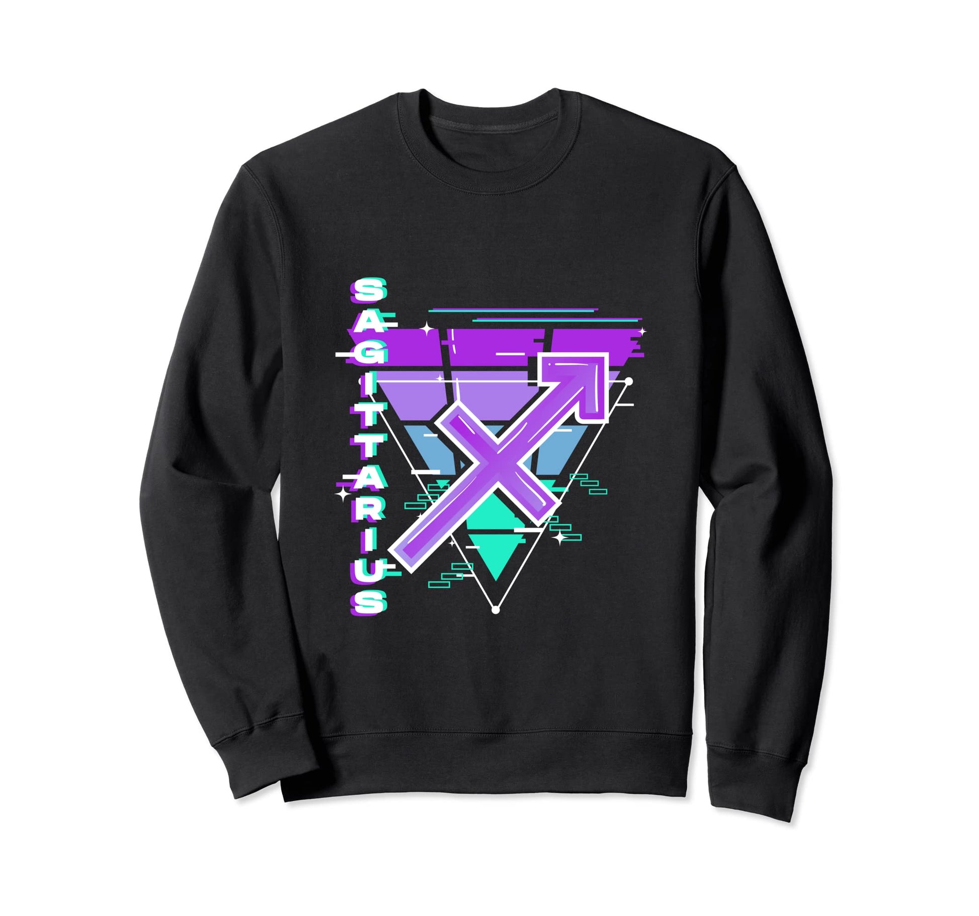 Sagittarius Zodiac Sign Vaporwave Sweatshirt - Novelty Apparel for Adults - T-Shirt, Sweatshirt, Hoodie