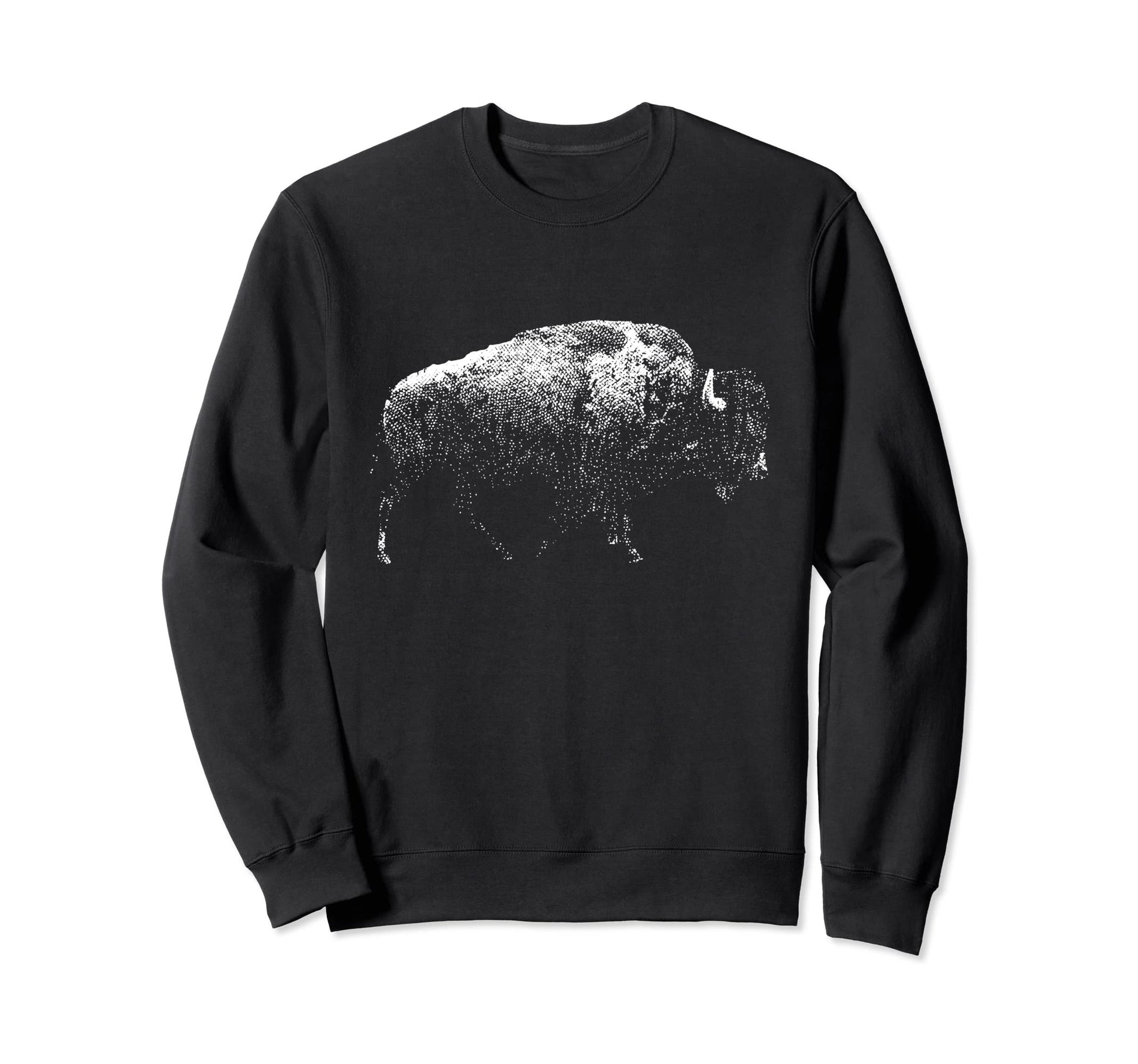 Buffalo I Bison I National Park Sweatshirt - Minimalist Print Men Women - T-Shirt, Sweatshirt, Hoodie