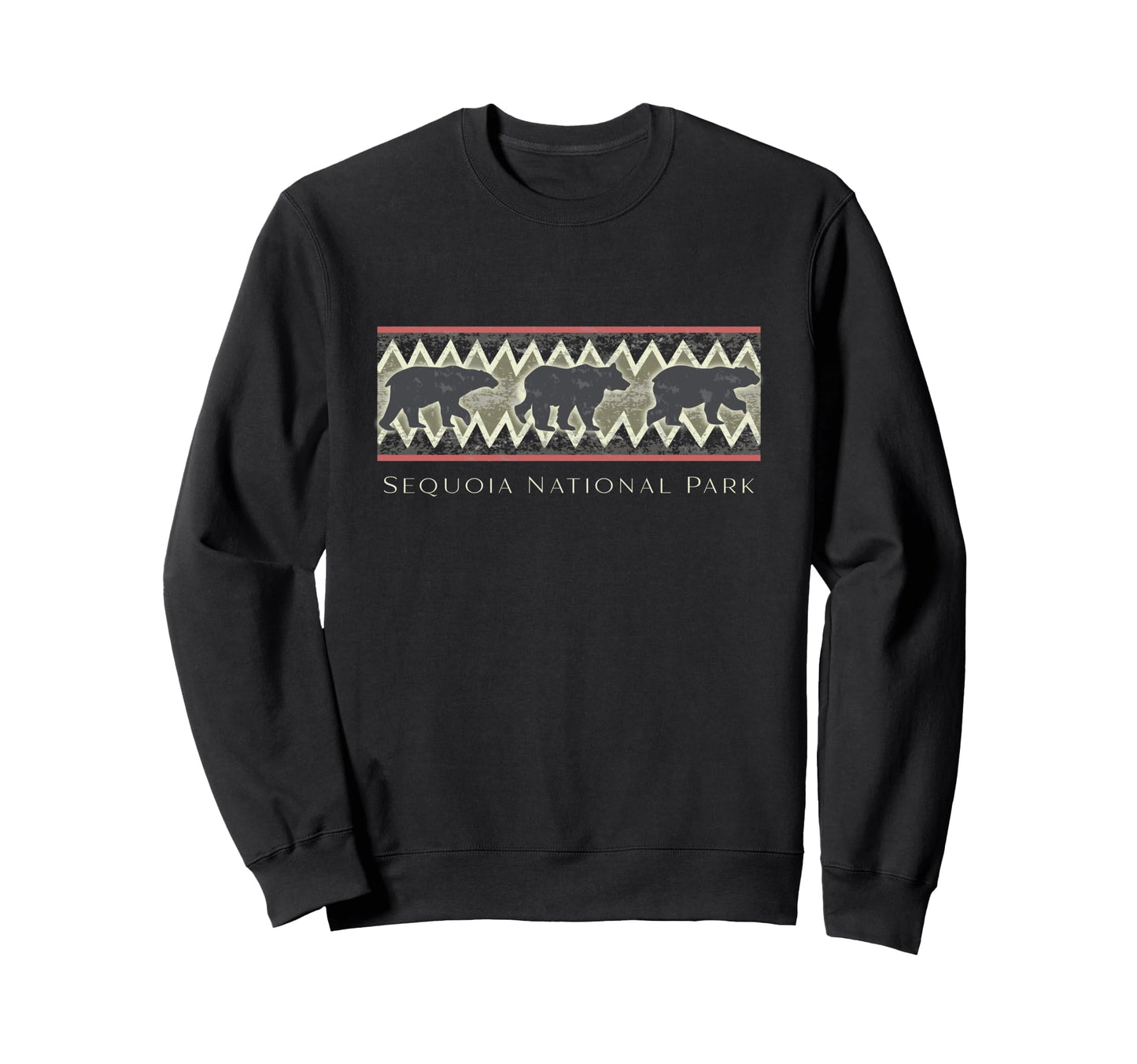 Sequoia National Park Bear Sweatshirt - Minimalist Print for Adults - T-Shirt, Sweatshirt, Hoodie