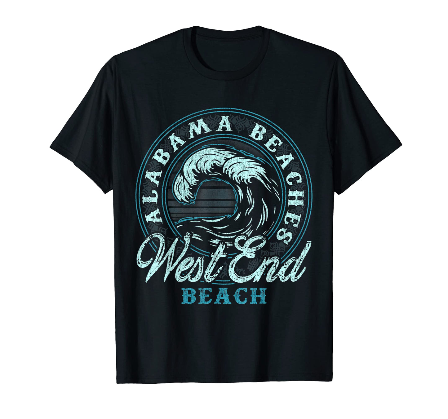 West End Beach Wave Circle T-Shirt - Graphic Print Men Women - T-Shirt, Sweatshirt, Hoodie