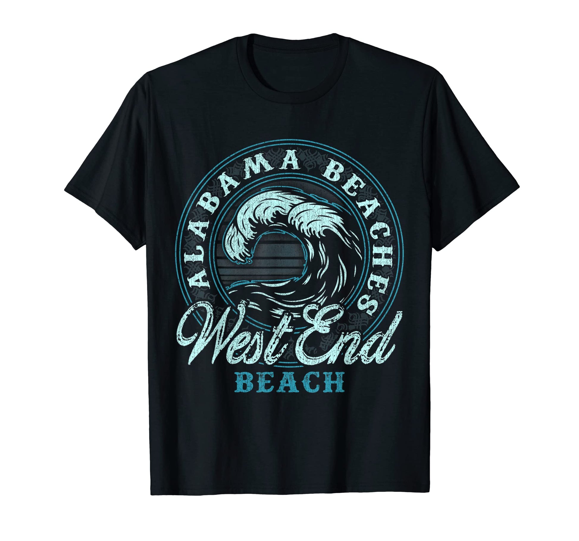 West End Beach Wave Circle T-Shirt - Graphic Print Men Women - T-Shirt, Sweatshirt, Hoodie