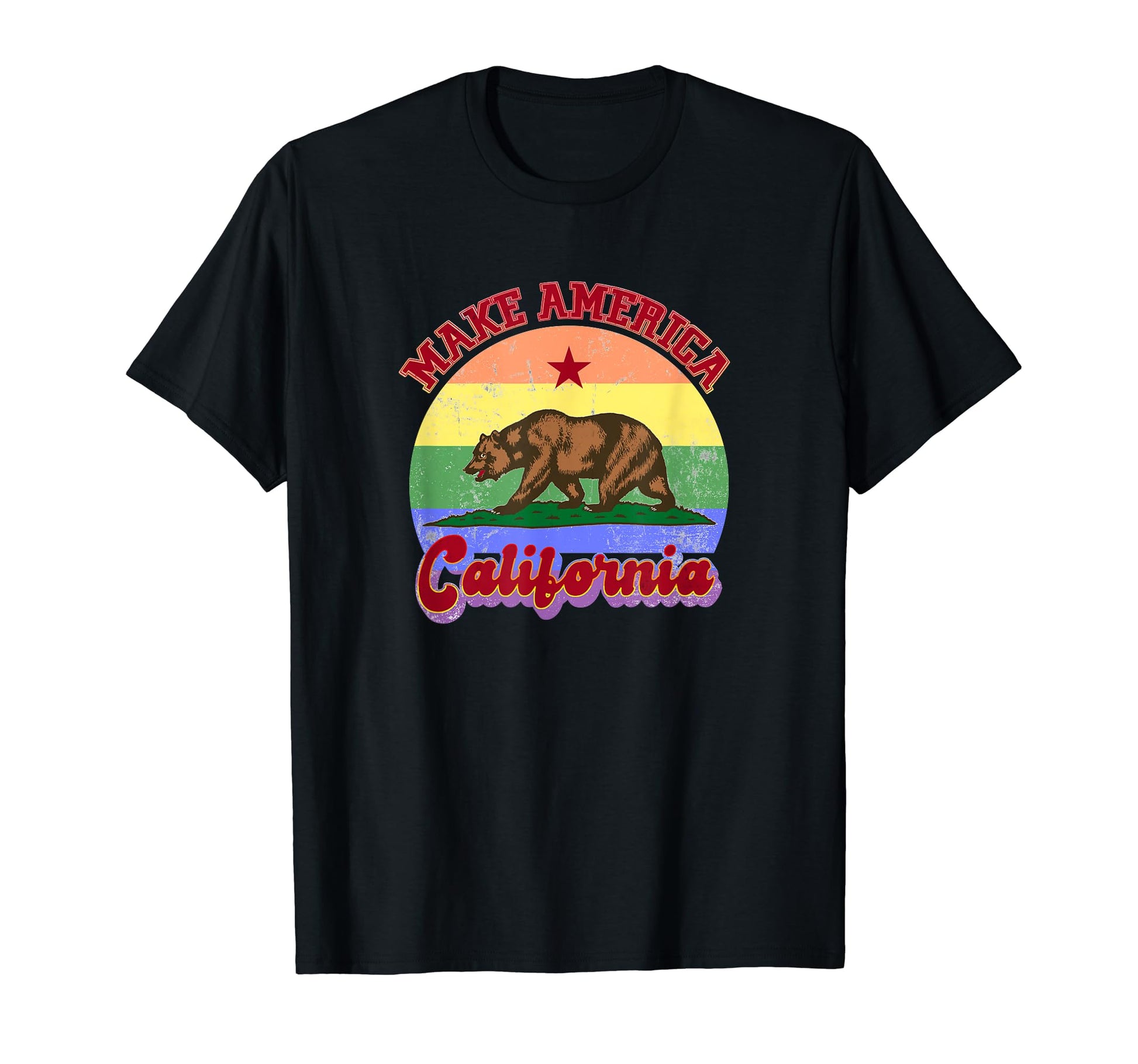 Make America California Progressive T-Shirt - Minimalist Print Men Women - T-Shirt, Sweatshirt, Hoodie