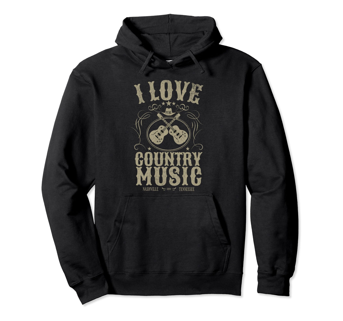I Love Country Music Concert Hoodie - Streetwear Style for Adults - T-Shirt, Sweatshirt, Hoodie