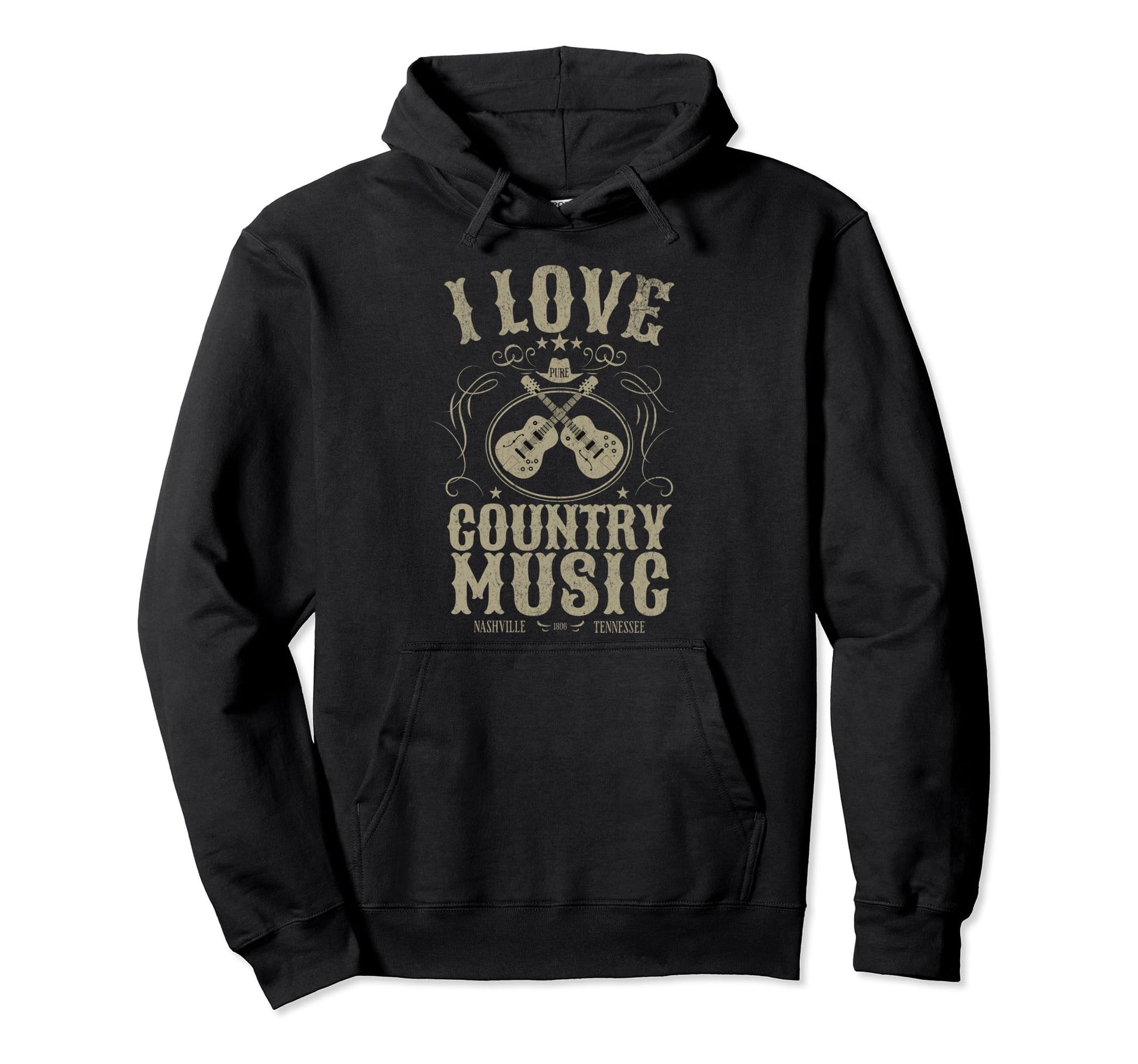 I Love Country Music Concert Hoodie - Streetwear Style for Adults - T-Shirt, Sweatshirt, Hoodie