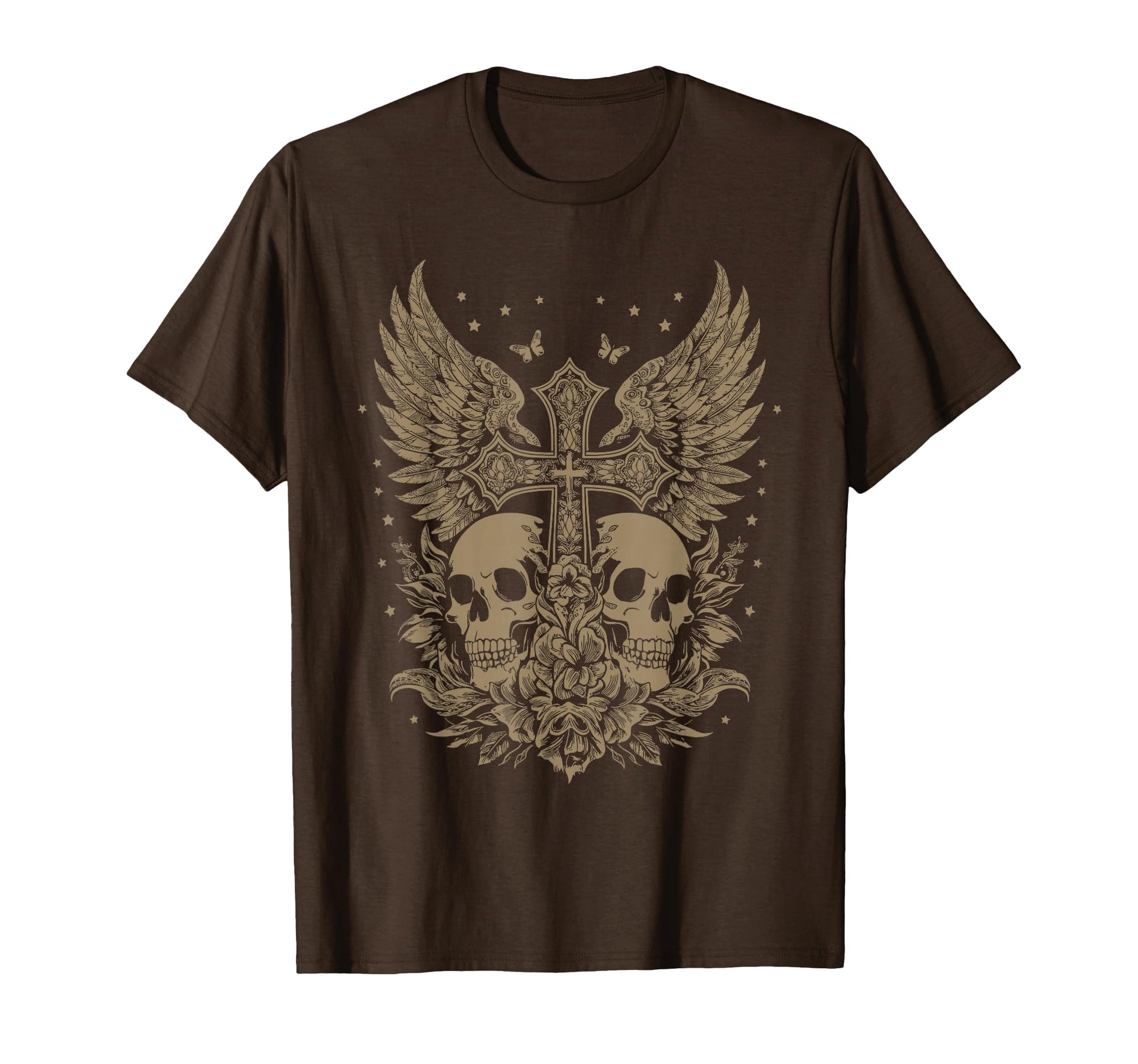 Emo Y2K Grunge Aesthetic Goth Skull T-Shirt - Custom Art Print Unisex - T-Shirt, Sweatshirt, Hoodie