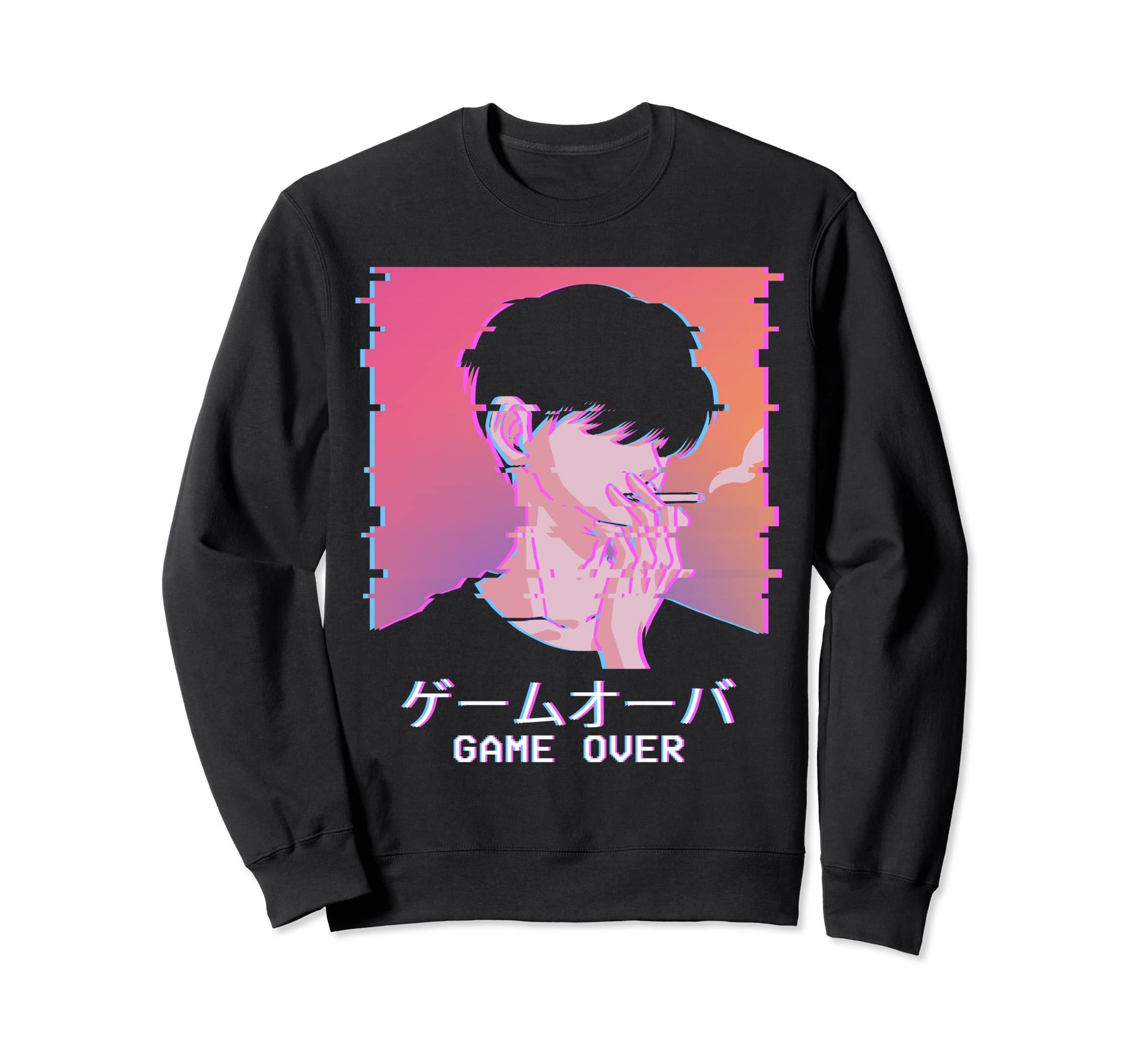 Japanese Vaporwave Aesthetic Sweatshirt - Custom Art Print for Adults - T-Shirt, Sweatshirt, Hoodie