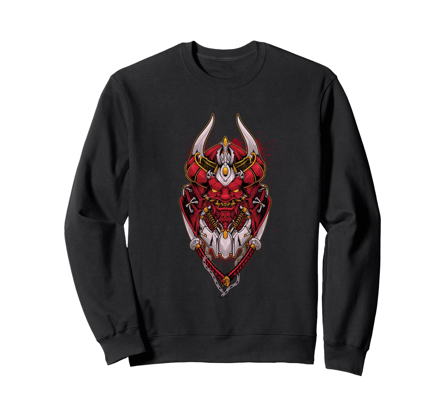 Japanese Oni Samurai Aesthetic Sweatshirt - Custom Art Print Men Women - T-Shirt, Sweatshirt, Hoodie