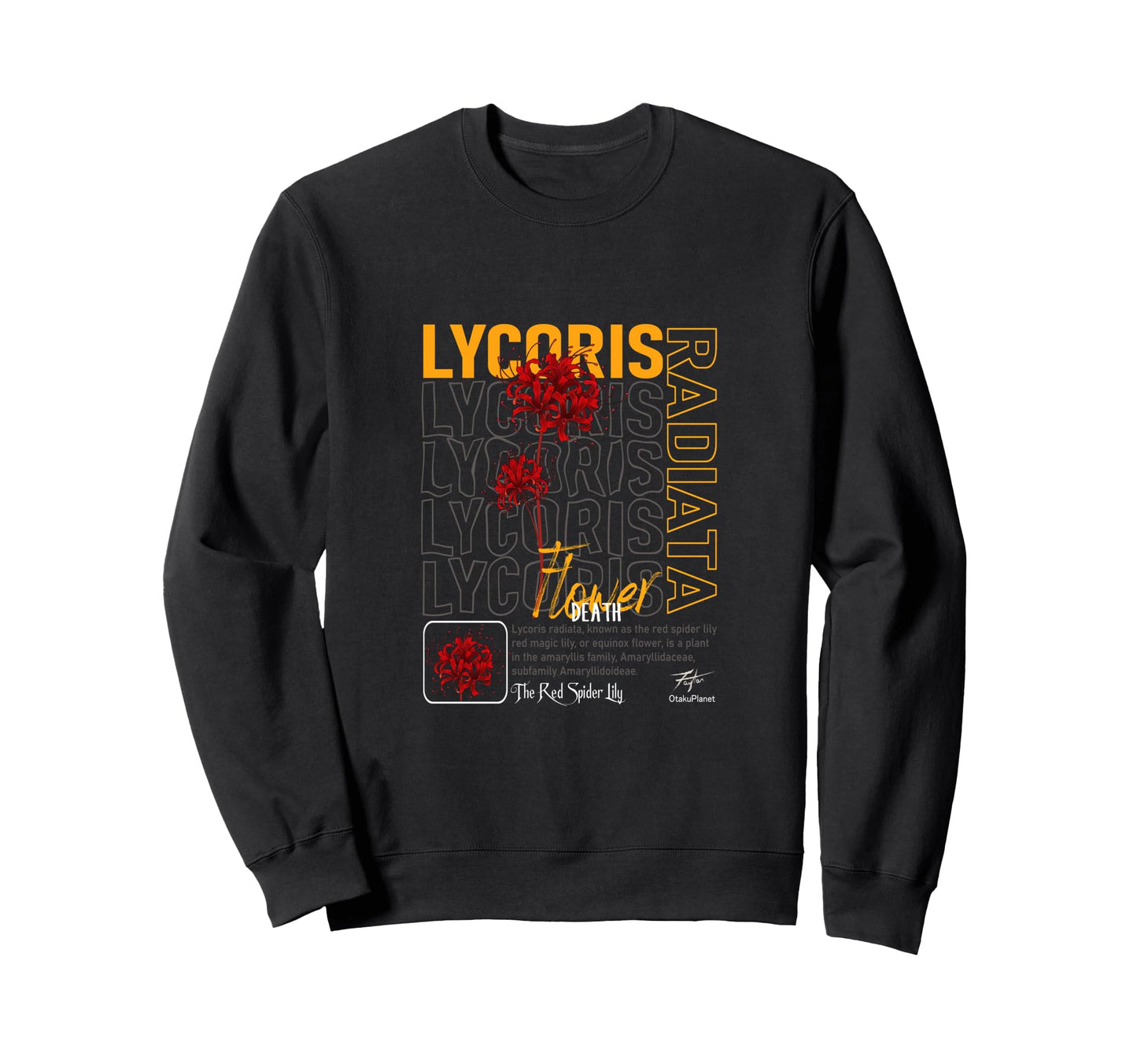 Red Spider Lily Or Lycoris Radiata Sweatshirt - Custom Art Print Unisex - T-Shirt, Sweatshirt, Hoodie
