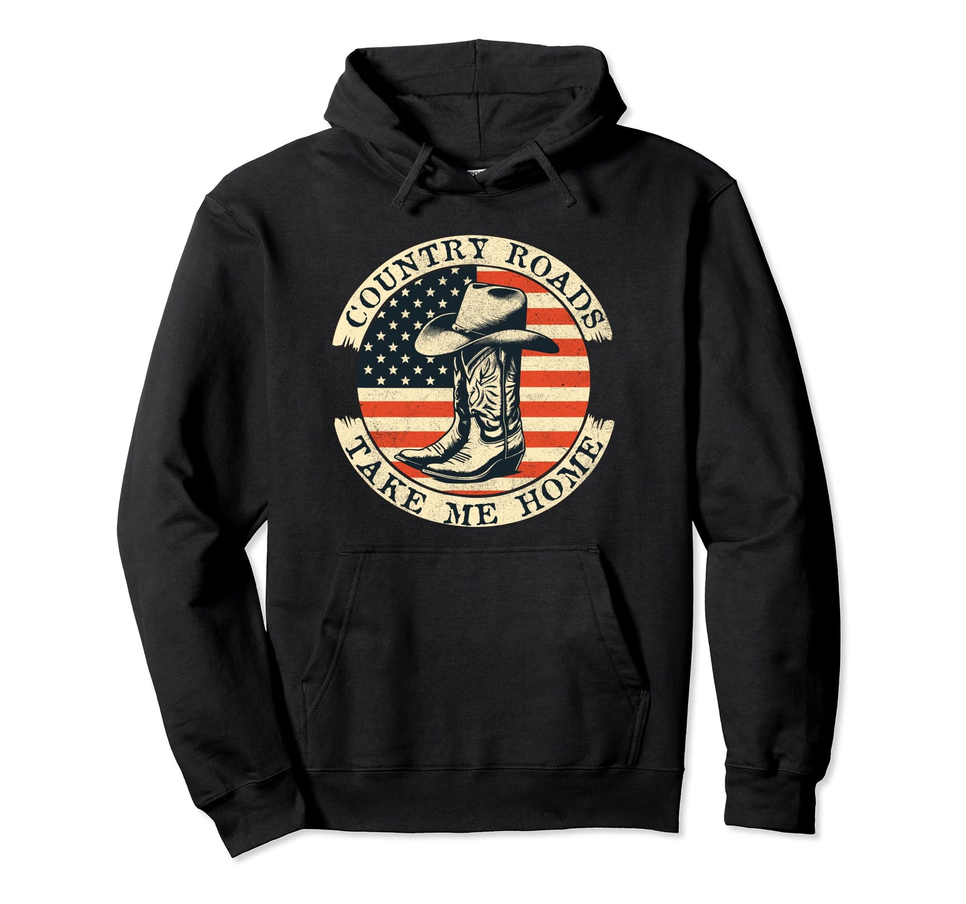 Country Roads Take Me Home Cowboy Hoodie - Streetwear Style Men Women - T-Shirt, Sweatshirt, Hoodie