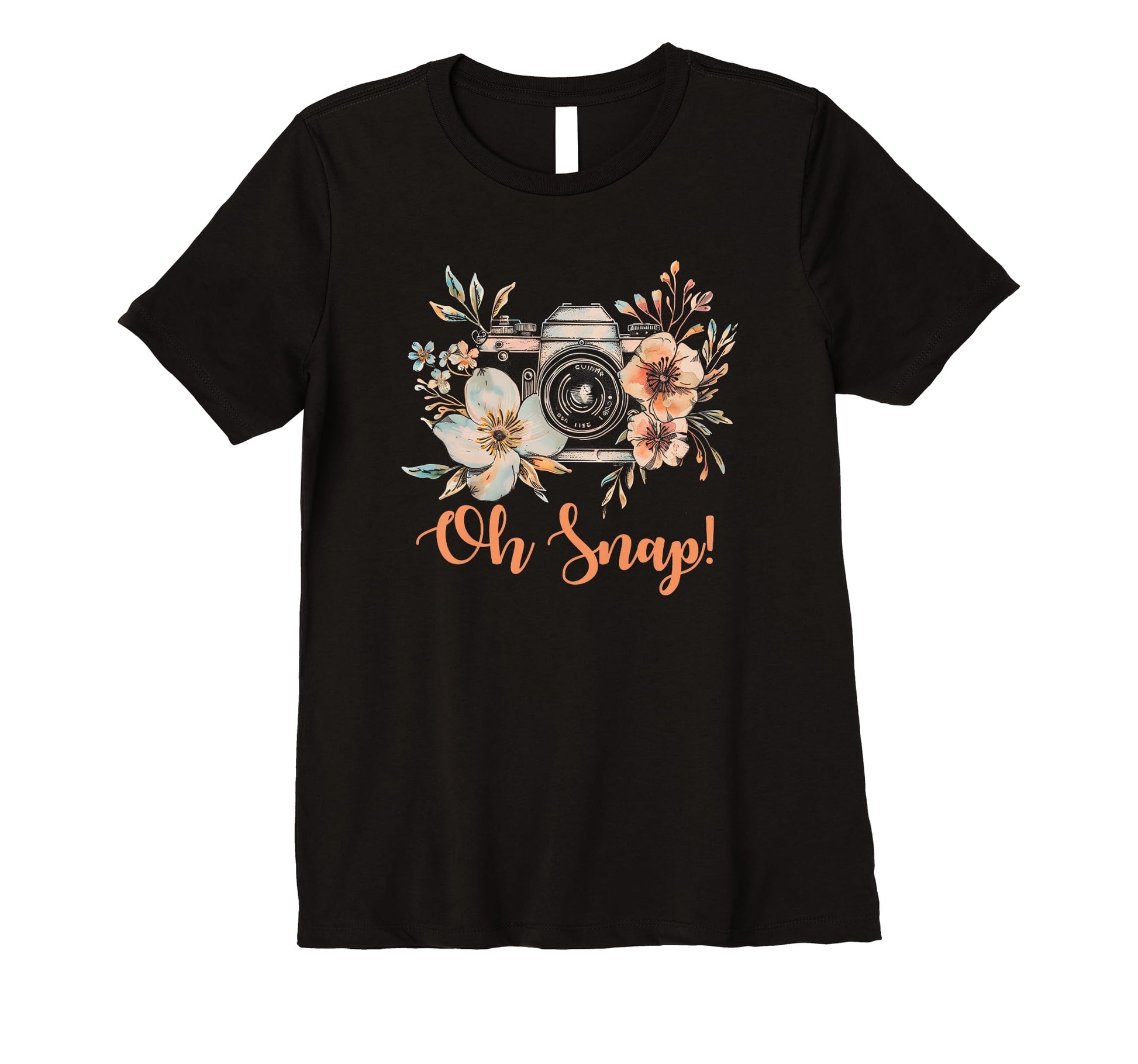 Womens Photographer Oh Snap Funny T-Shirt - Aesthetic Graphic for Adults - T-Shirt, Sweatshirt, Hoodie