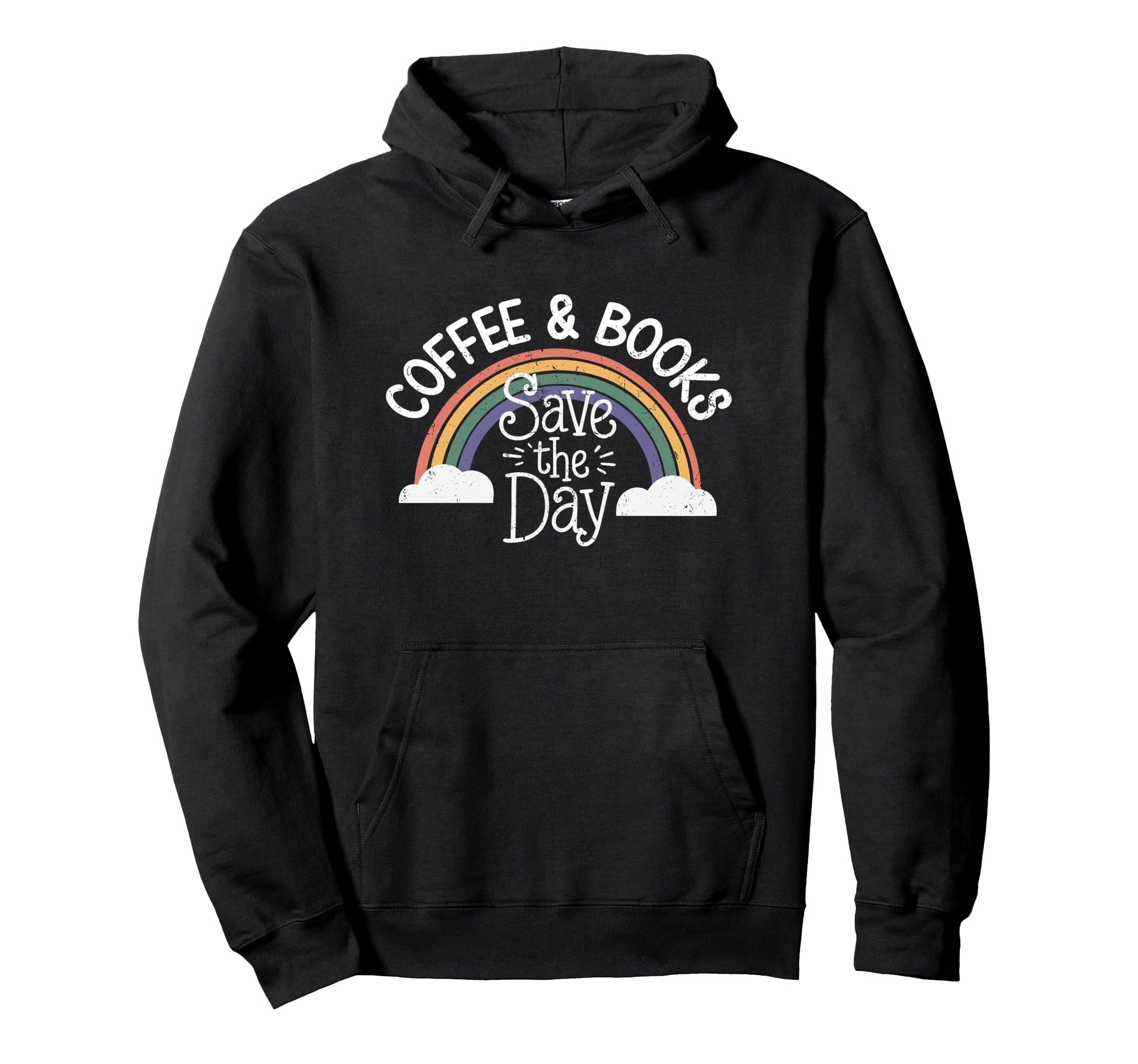 Coffee And Books Coffee Drinker Book Hoodie - Fun Novelty Design Men Women - T-Shirt, Sweatshirt, Hoodie