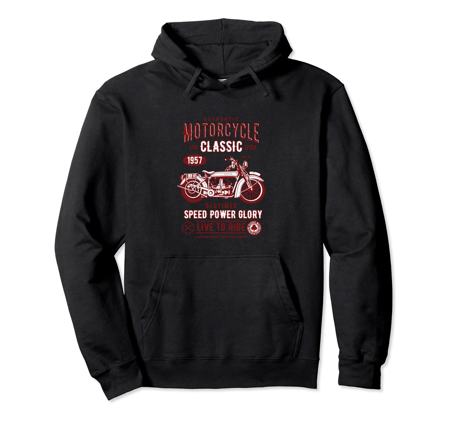 Motorbike Motorcycle Live To Ride Hoodie - Graphic Print Men Women - T-Shirt, Sweatshirt, Hoodie