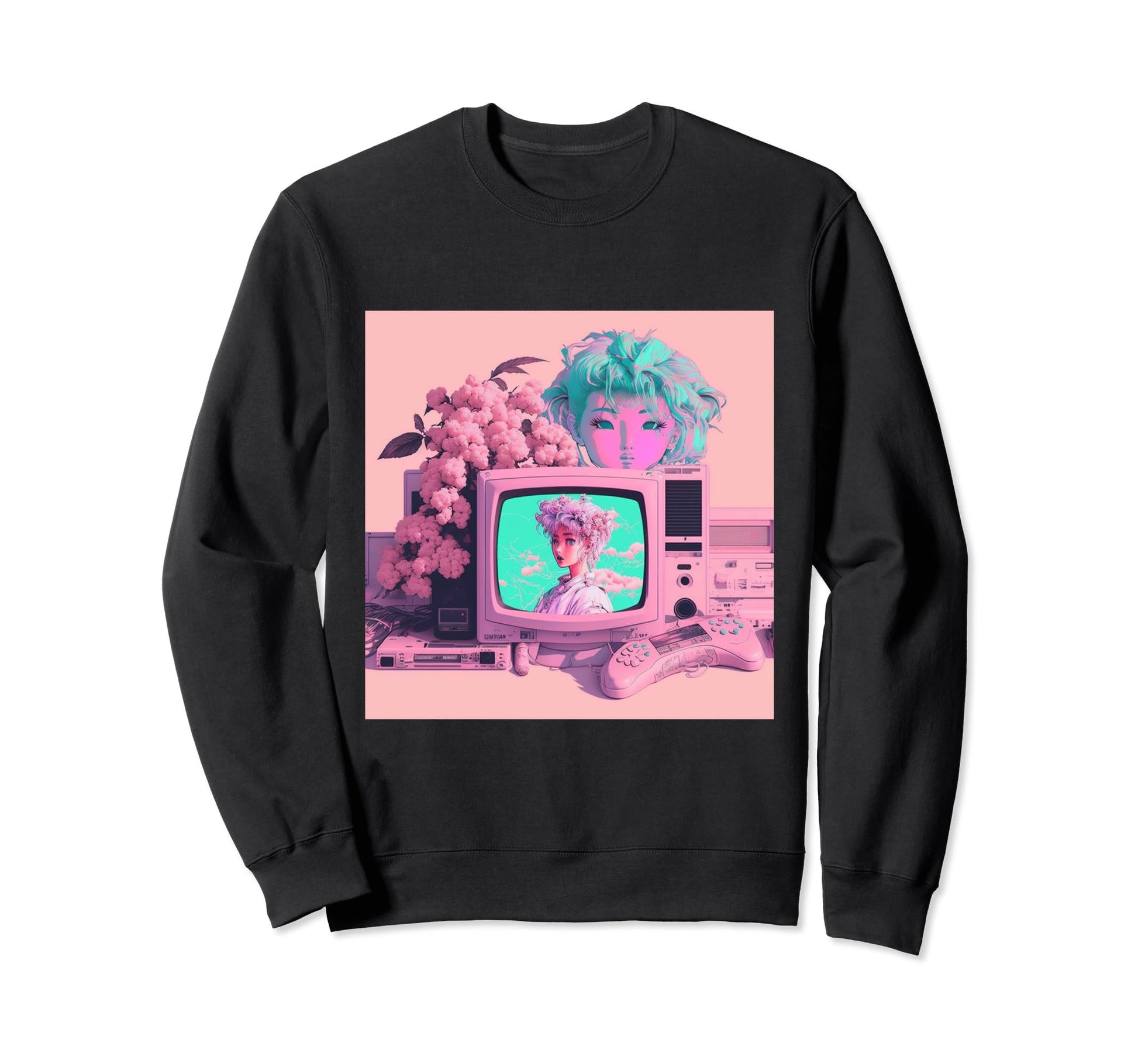 Vaporwave Aesthetic 90S Egirl Sweatshirt - Trendy Graphic for Adults - T-Shirt, Sweatshirt, Hoodie