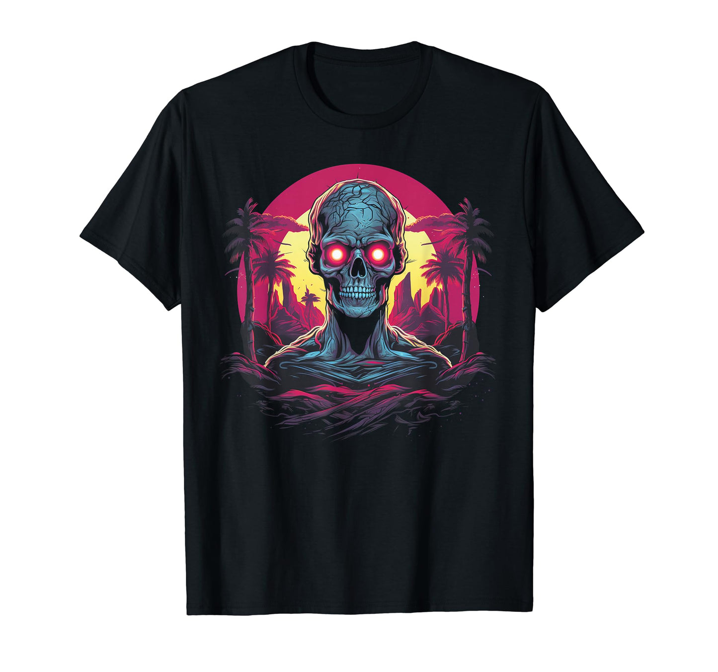Skull Vaporwave Retrowave Aesthetic T-Shirt - Trendy Graphic for Adults - T-Shirt, Sweatshirt, Hoodie
