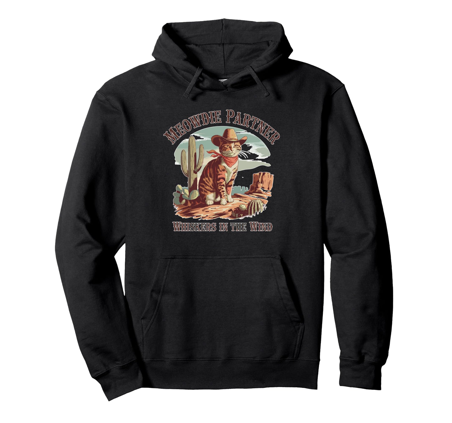 Cowboy Cat Meowdy Partner Cat Hoodie - Fun Novelty Design Unisex - T-Shirt, Sweatshirt, Hoodie