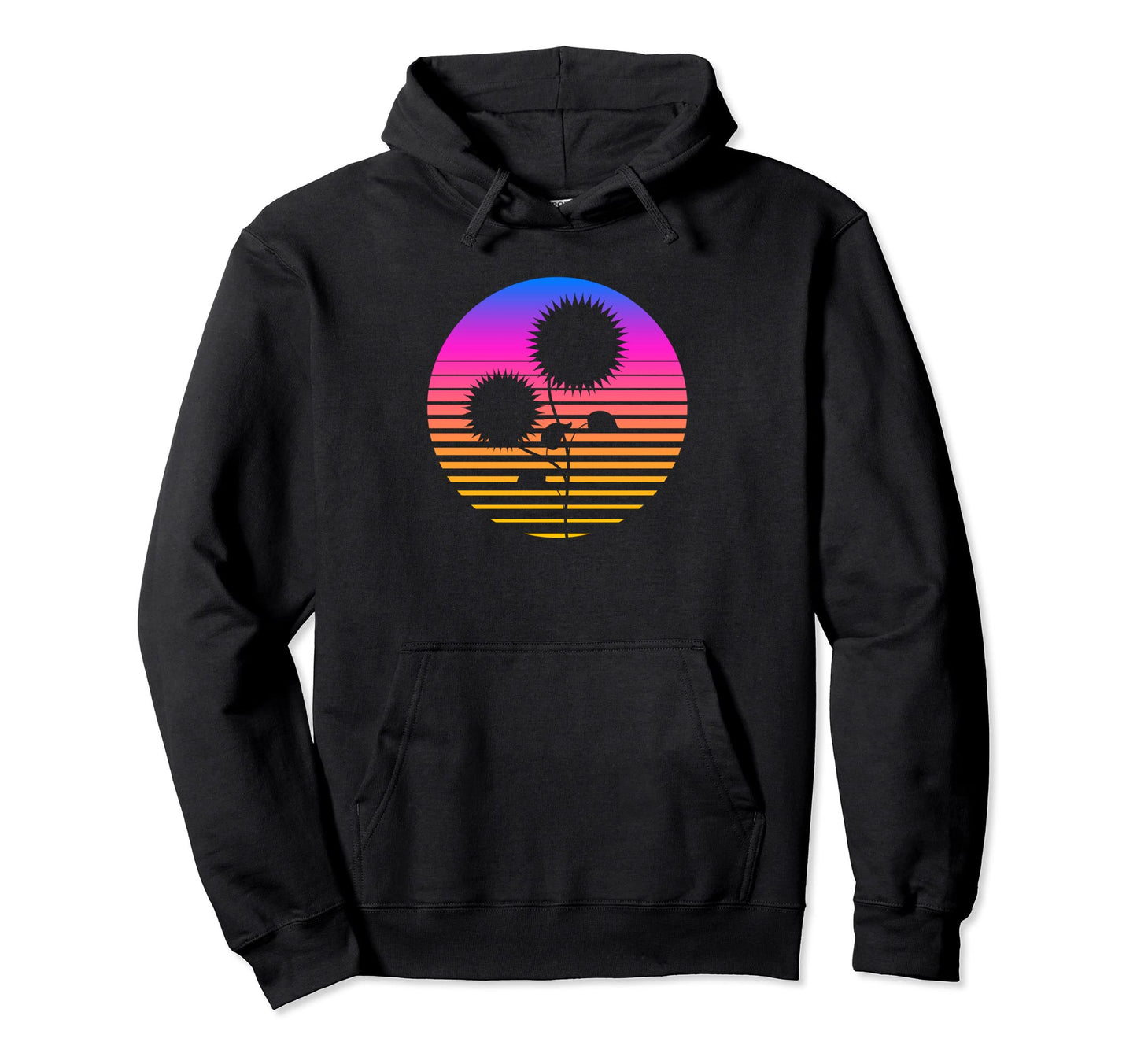 Hippie Flower Sunshine Floral Hoodie - Custom Art Print for Adults - T-Shirt, Sweatshirt, Hoodie