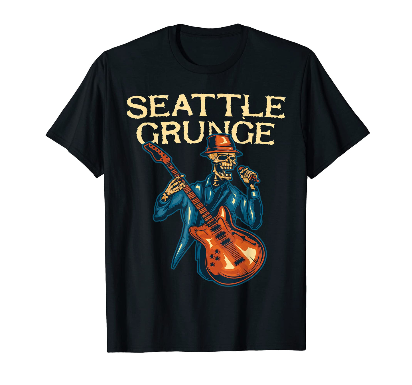 Seattle Grunge Rock And Roll T-Shirt - Fun Novelty Design Men Women - T-Shirt, Sweatshirt, Hoodie