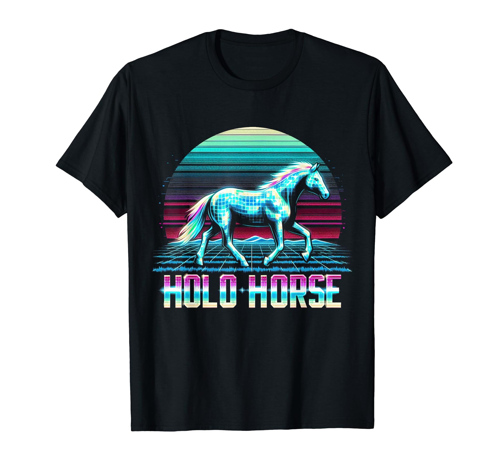 Horse Vaporwave Aesthetics T-Shirt - Trendy Graphic Unisex - T-Shirt, Sweatshirt, Hoodie