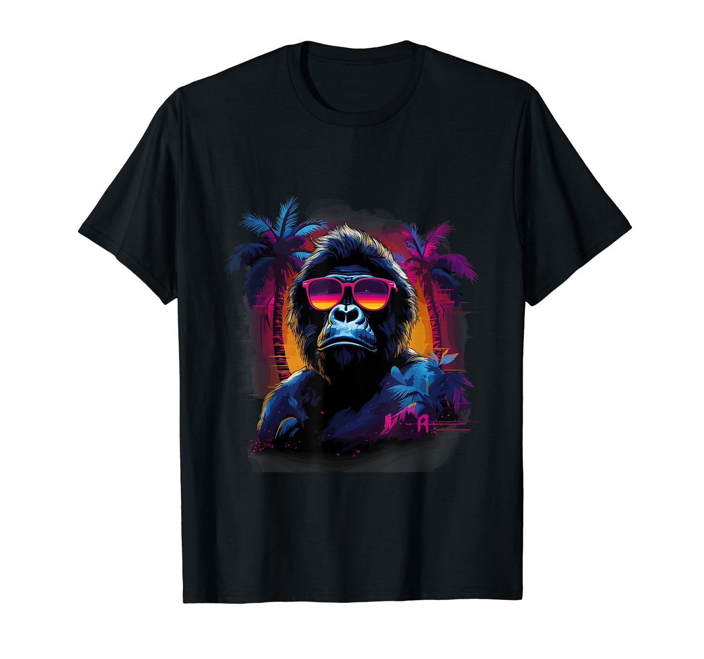 Funny Gorilla Vaporwave Aesthetic T-Shirt - Fun Novelty Design Men Women - T-Shirt, Sweatshirt, Hoodie