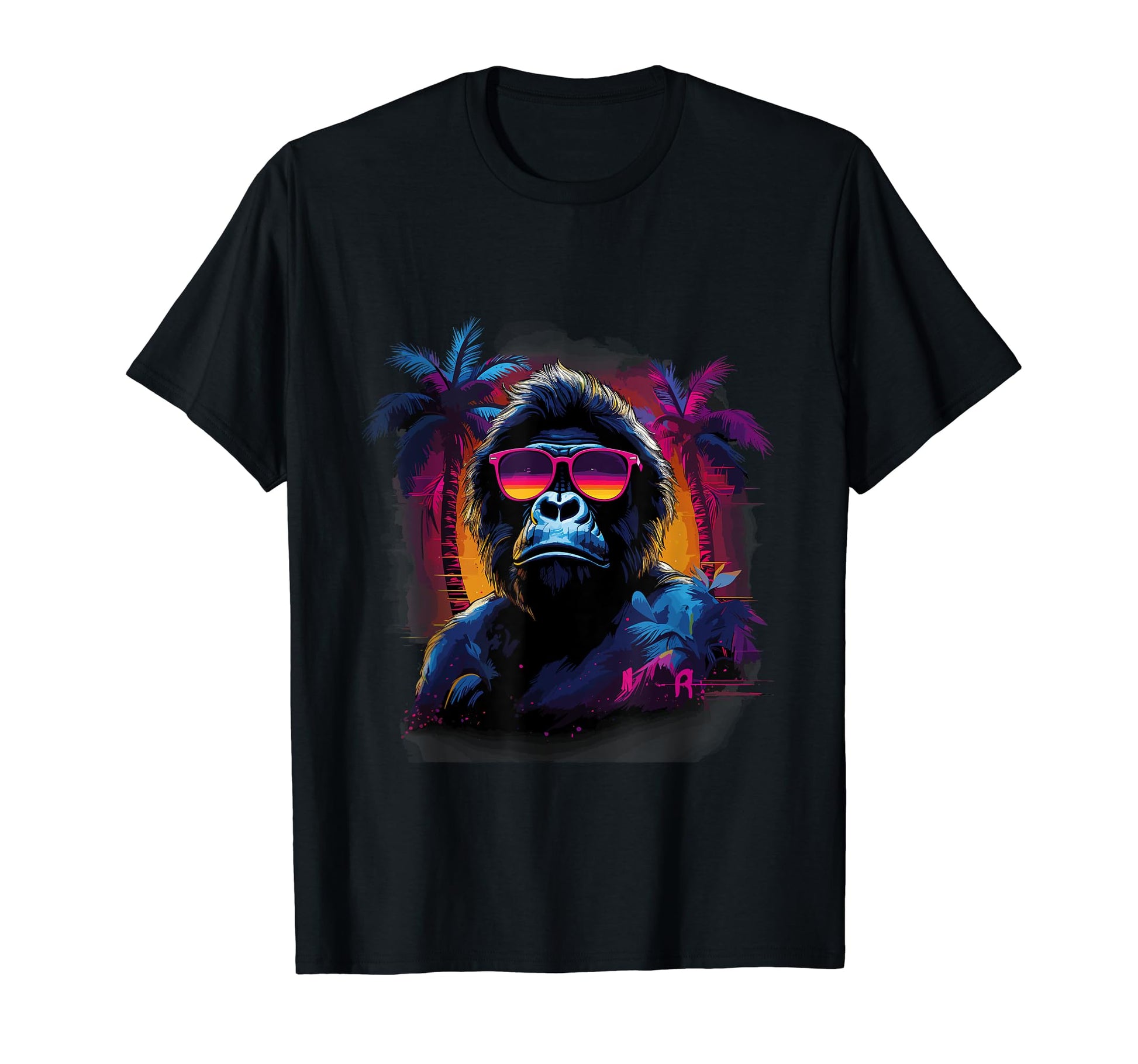 Funny Gorilla Vaporwave Aesthetic T-Shirt - Fun Novelty Design Men Women - T-Shirt, Sweatshirt, Hoodie