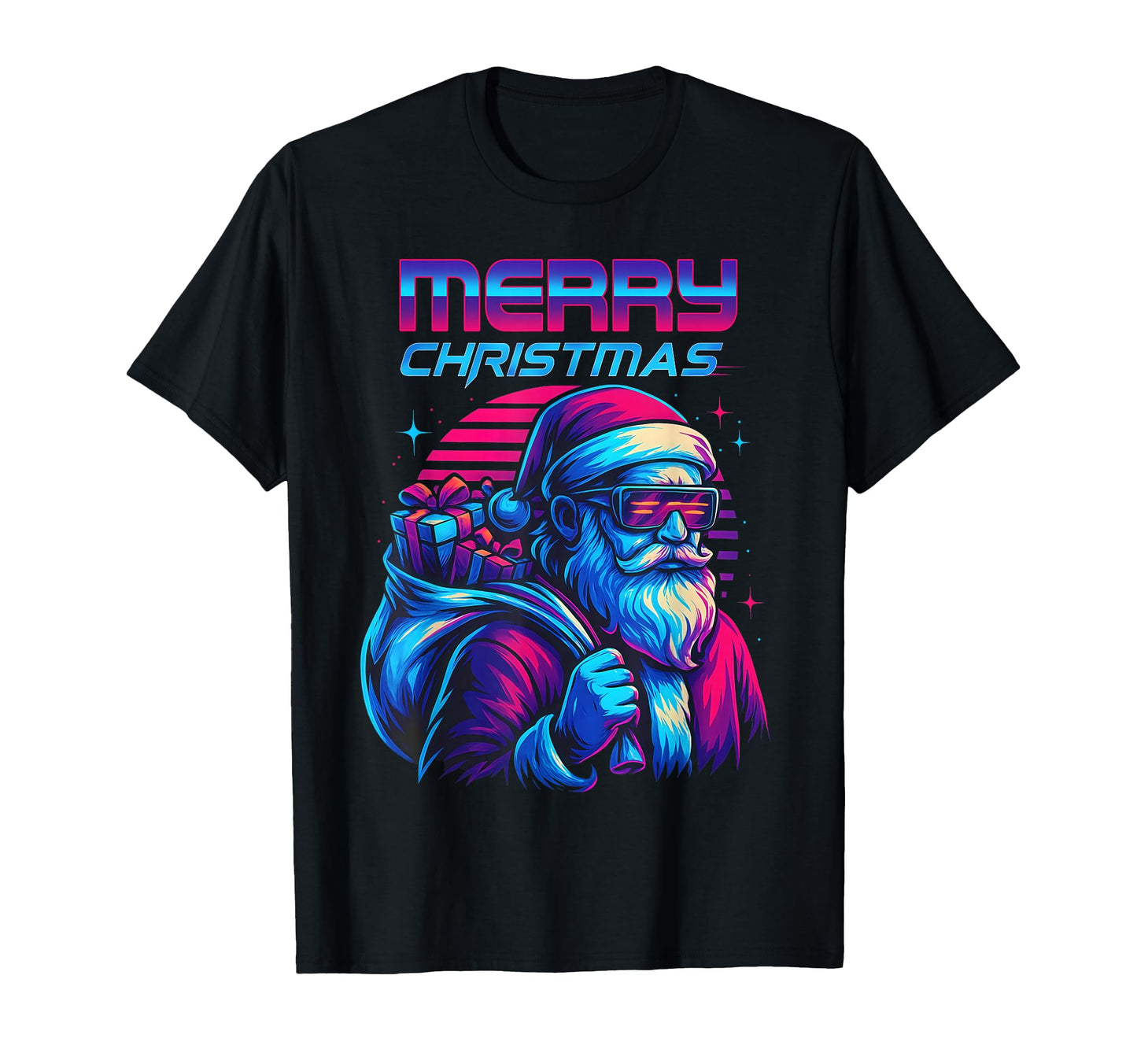 80S Vaporwave Aesthetic Merry Sunset T-Shirt - Custom Art Print Men Women - T-Shirt, Sweatshirt, Hoodie