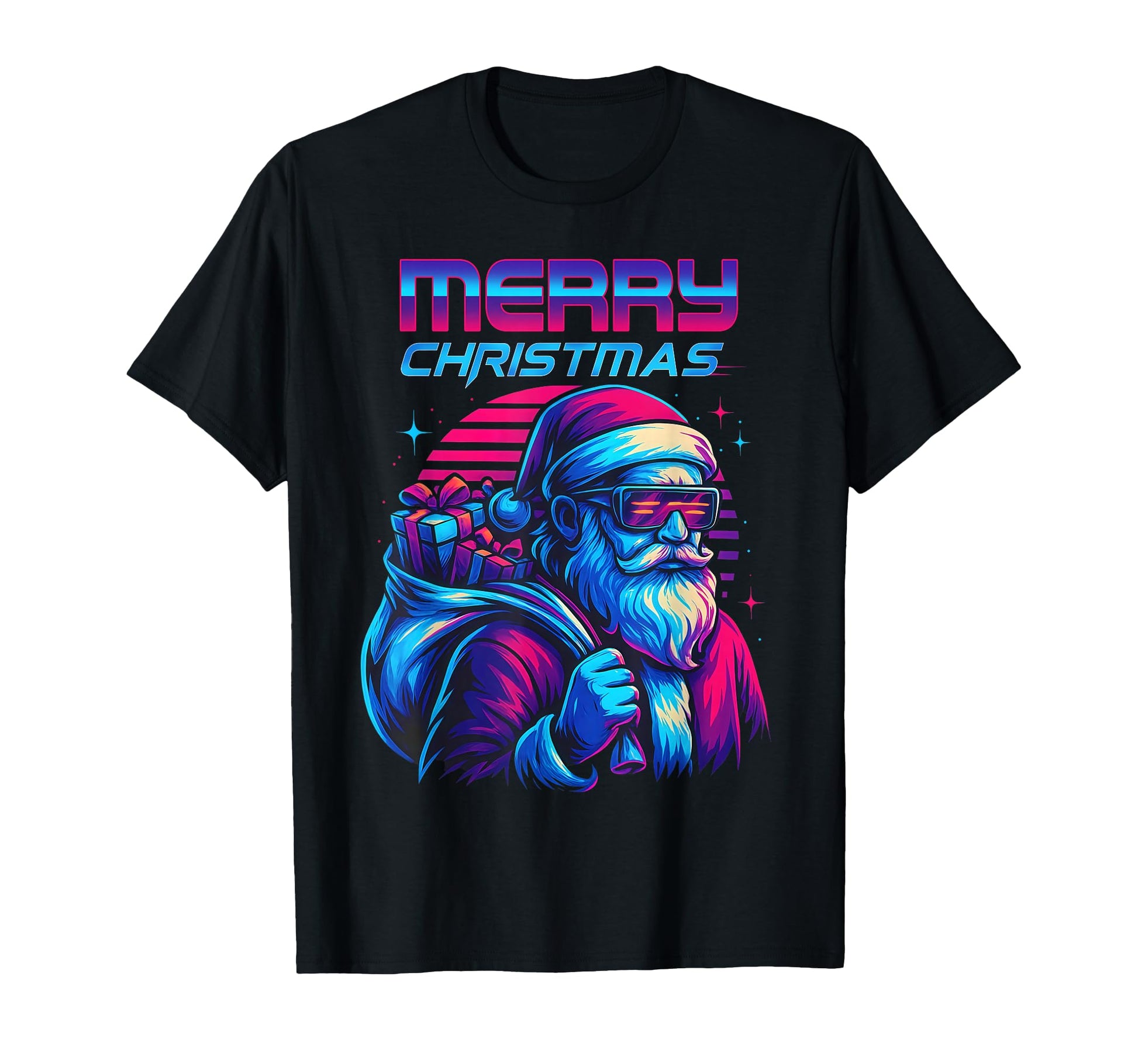80S Vaporwave Aesthetic Merry Sunset T-Shirt - Custom Art Print Men Women - T-Shirt, Sweatshirt, Hoodie